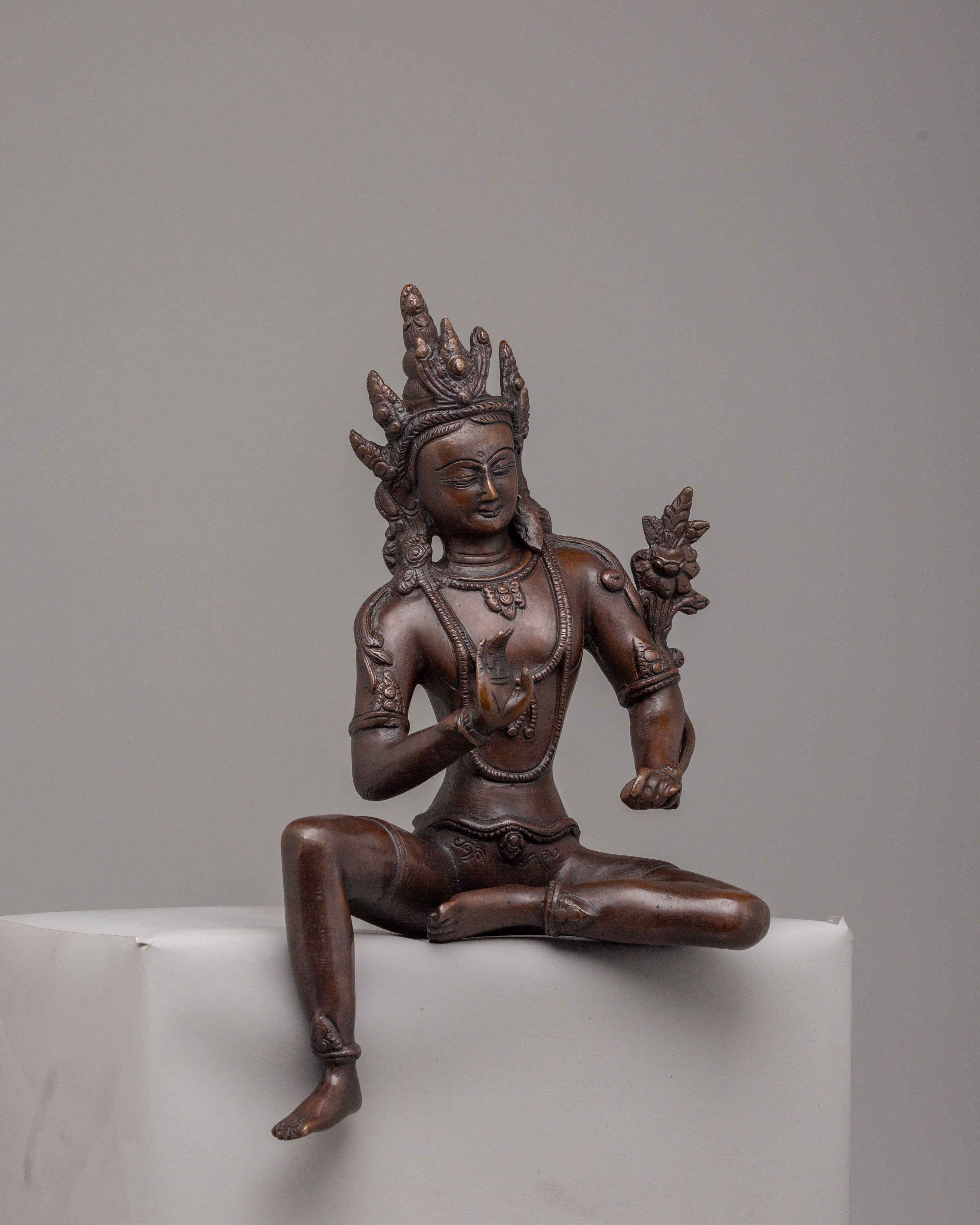 Divine Green Tara Statue | Tibetan Protector Bodhisattva