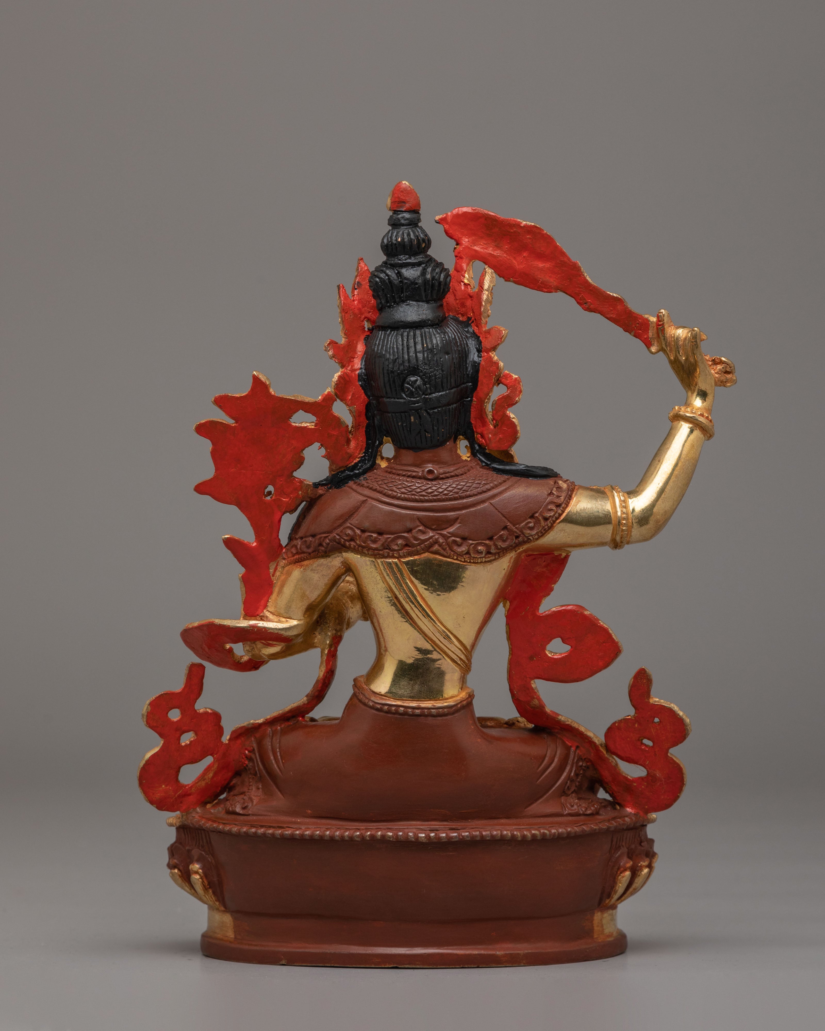 Buddhist Manjushri Statue for Knowledge | Handcrafted Tibetan Deity Figurine