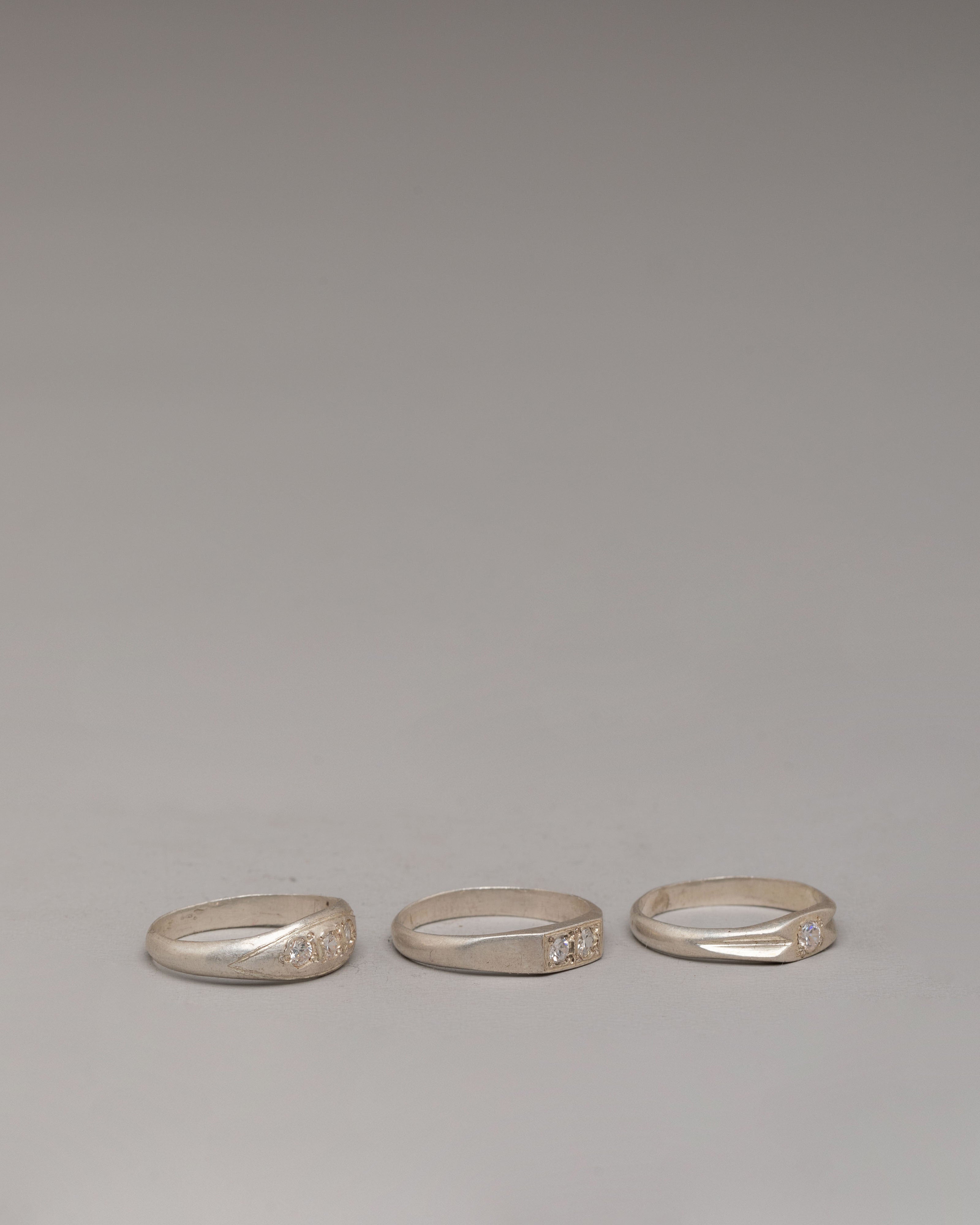 Himalayan Silver Ring Set With Gemstones | Handcrafted Rings