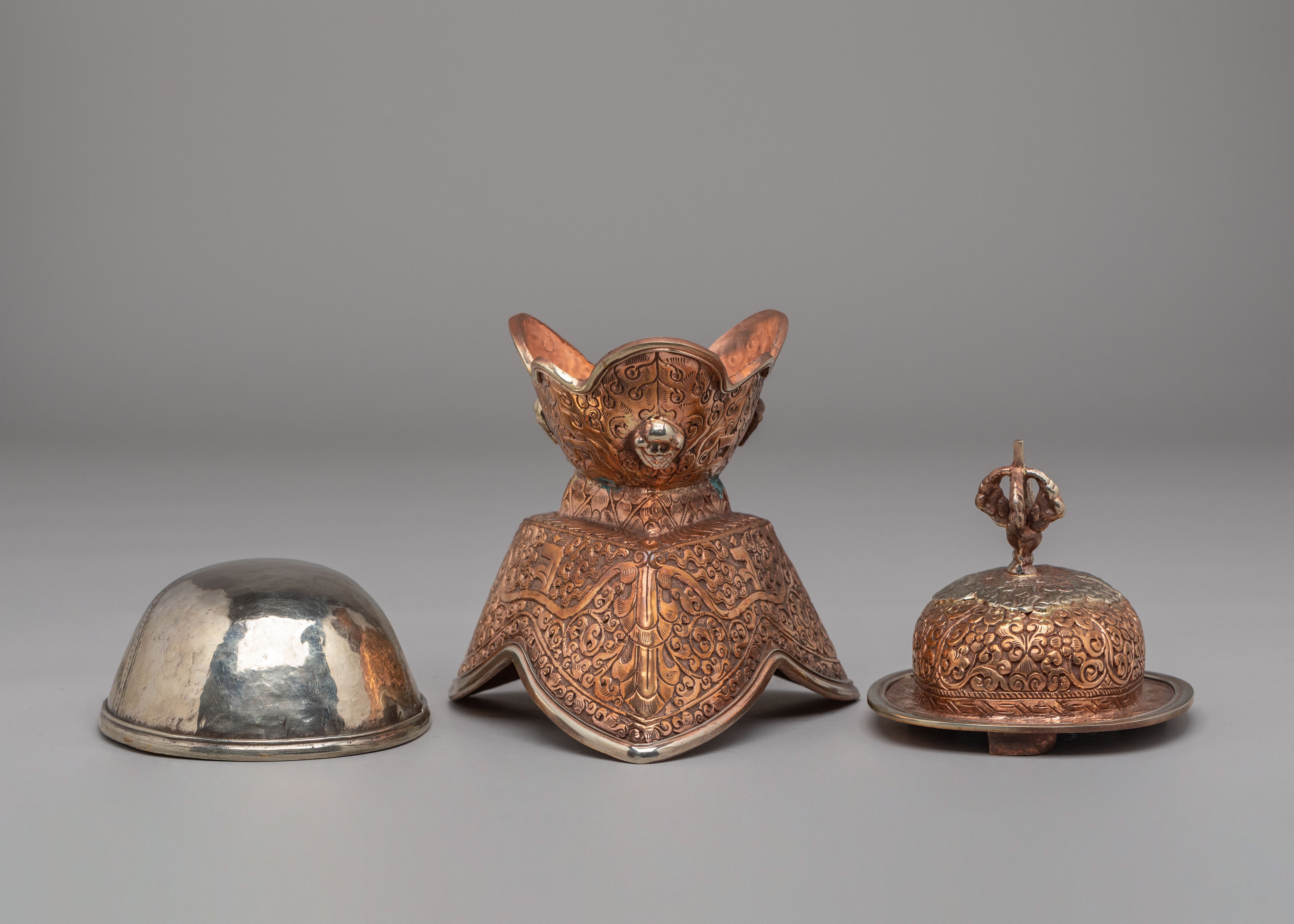 Handcrafted Kapala Tantric Offering Vessel | Tibetan Ritual Tool