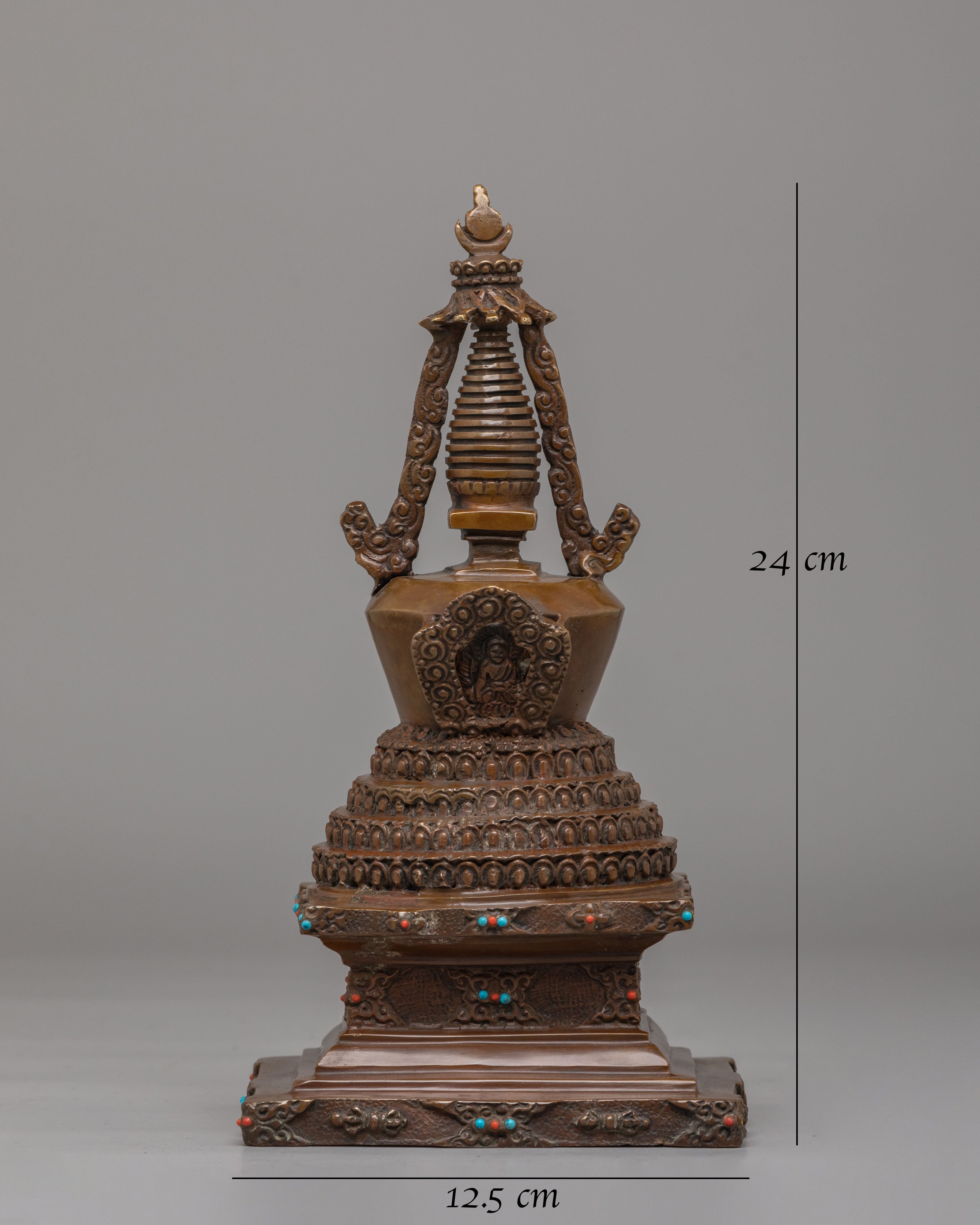 Eight Buddhist stupa set | A Sacred Symbol of Spiritual Enlightenment