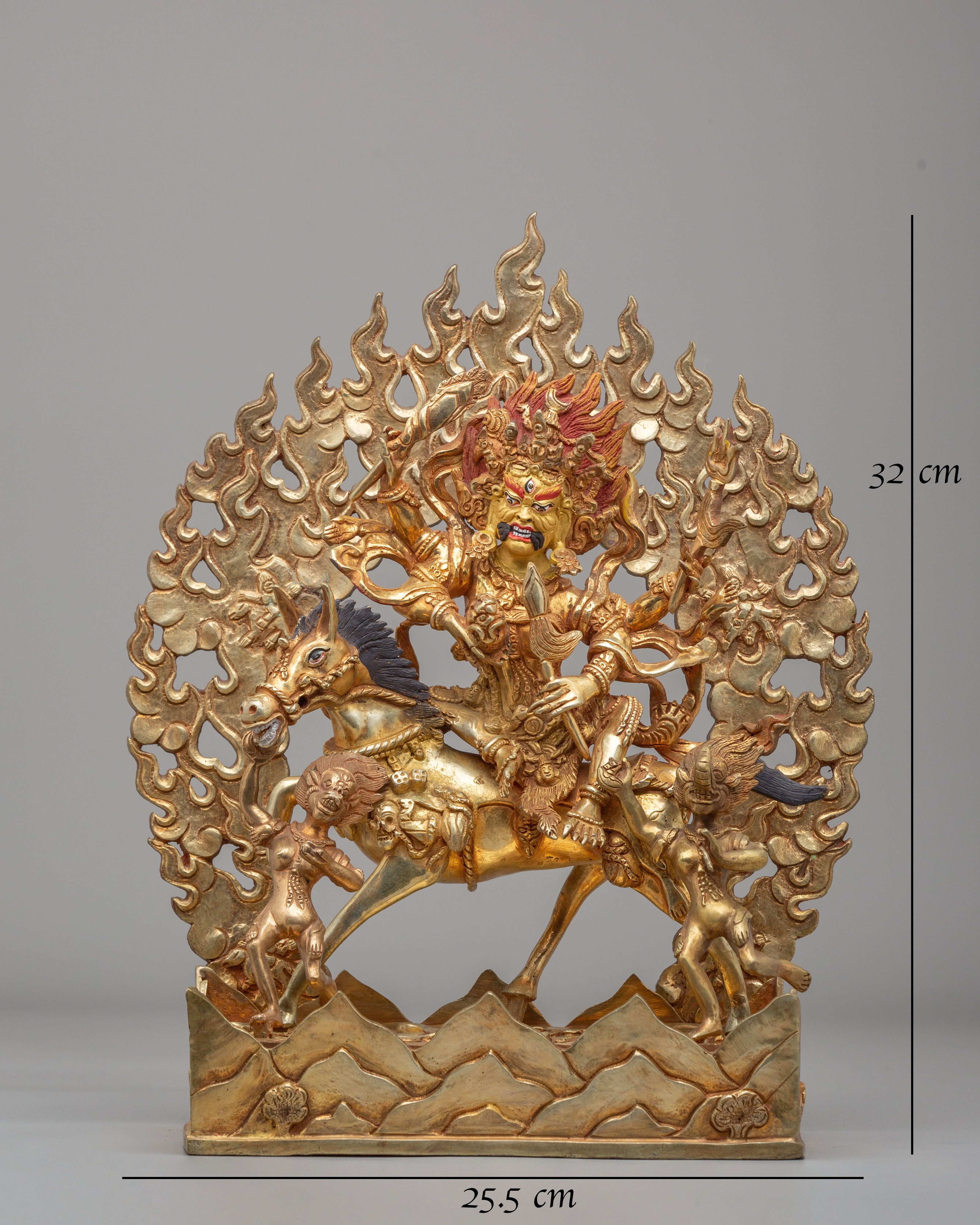 Palden Lhamo Spiritual Sculpture | Tibetan Protector Deity Statue