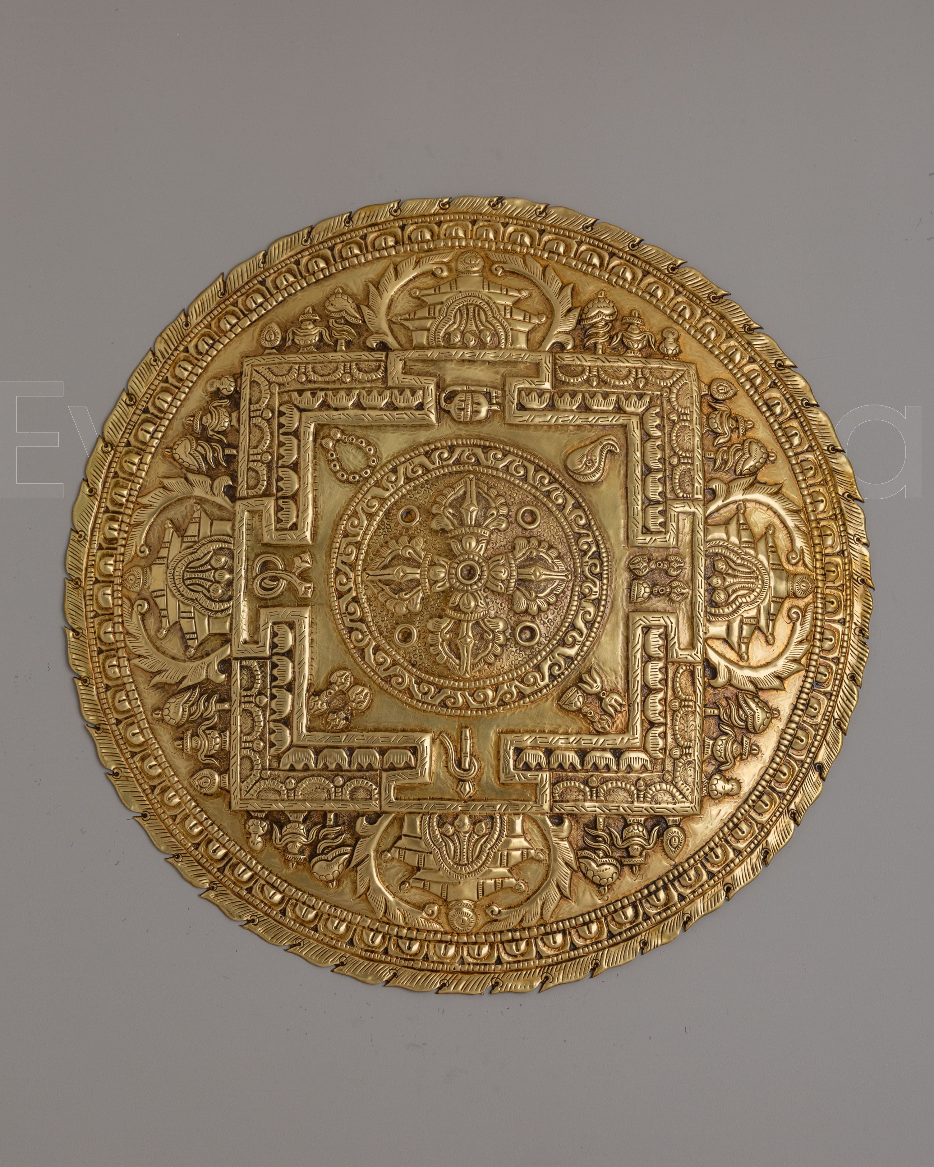 Handcarved Mandala Wall Hanging