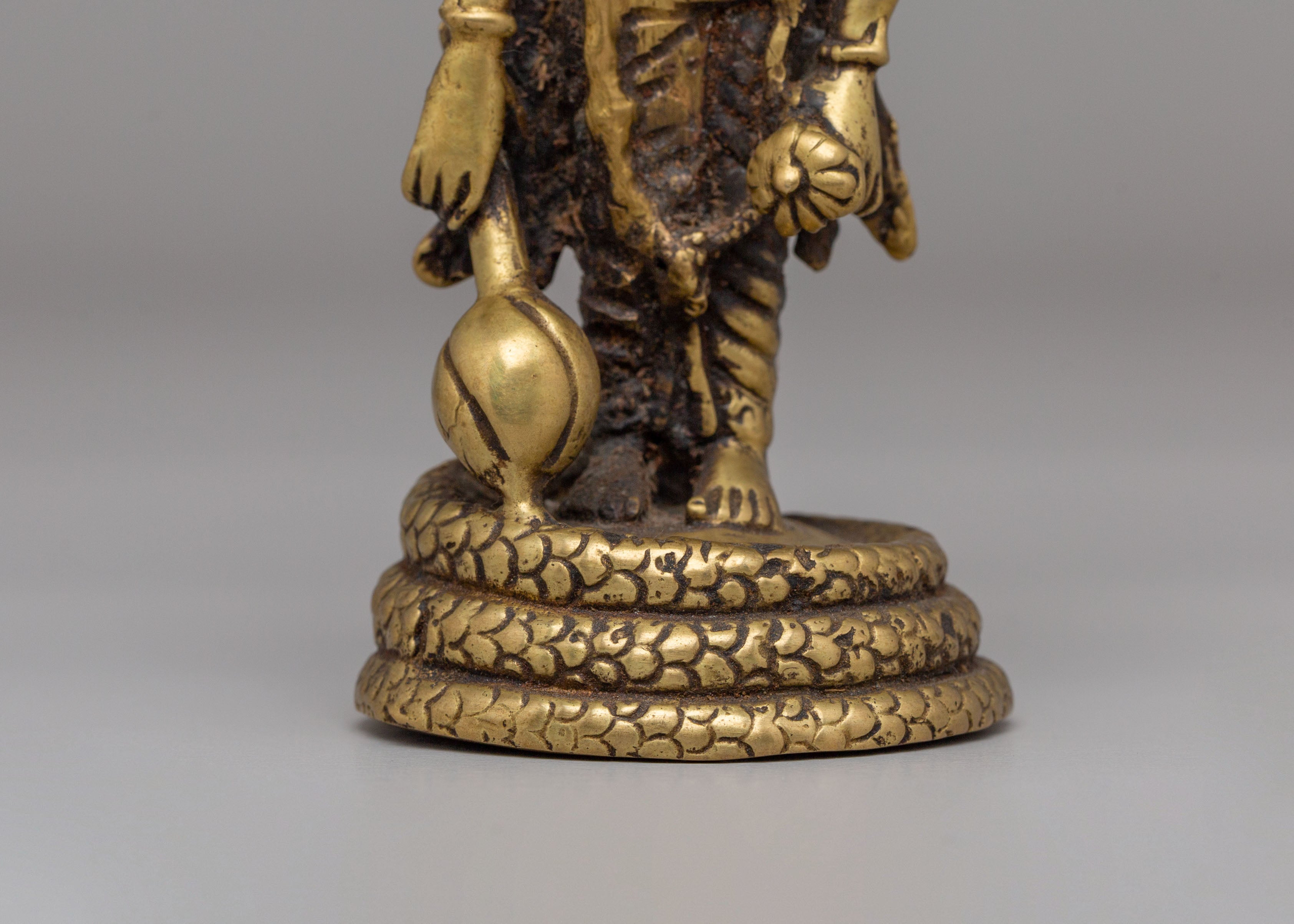 Spiritual Protector Lord Vishnu Statue | Handcrafted Brass Sculpture