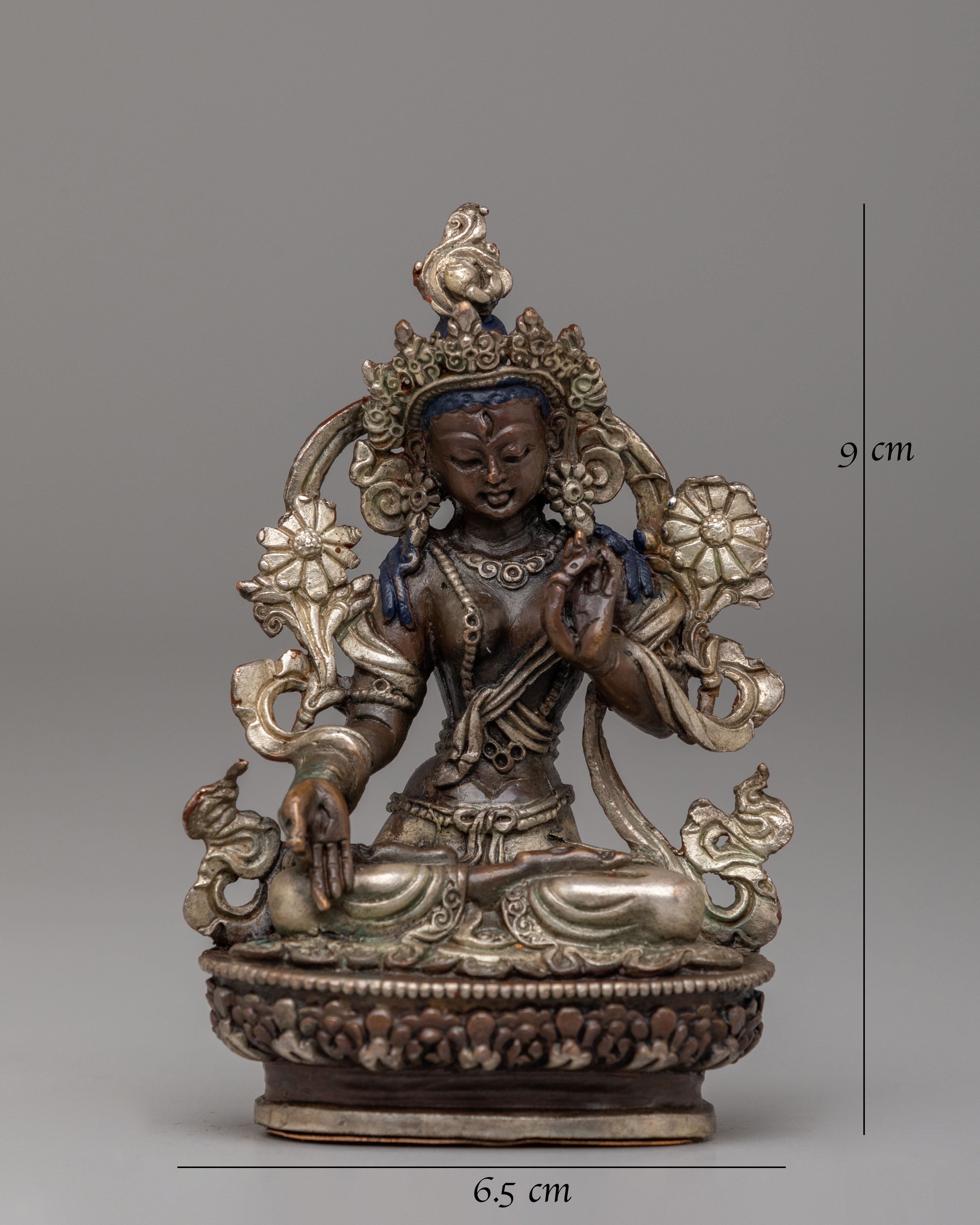 White Tara Compassion Deity Tibetan Statue | Handcrafted Spiritual Decor