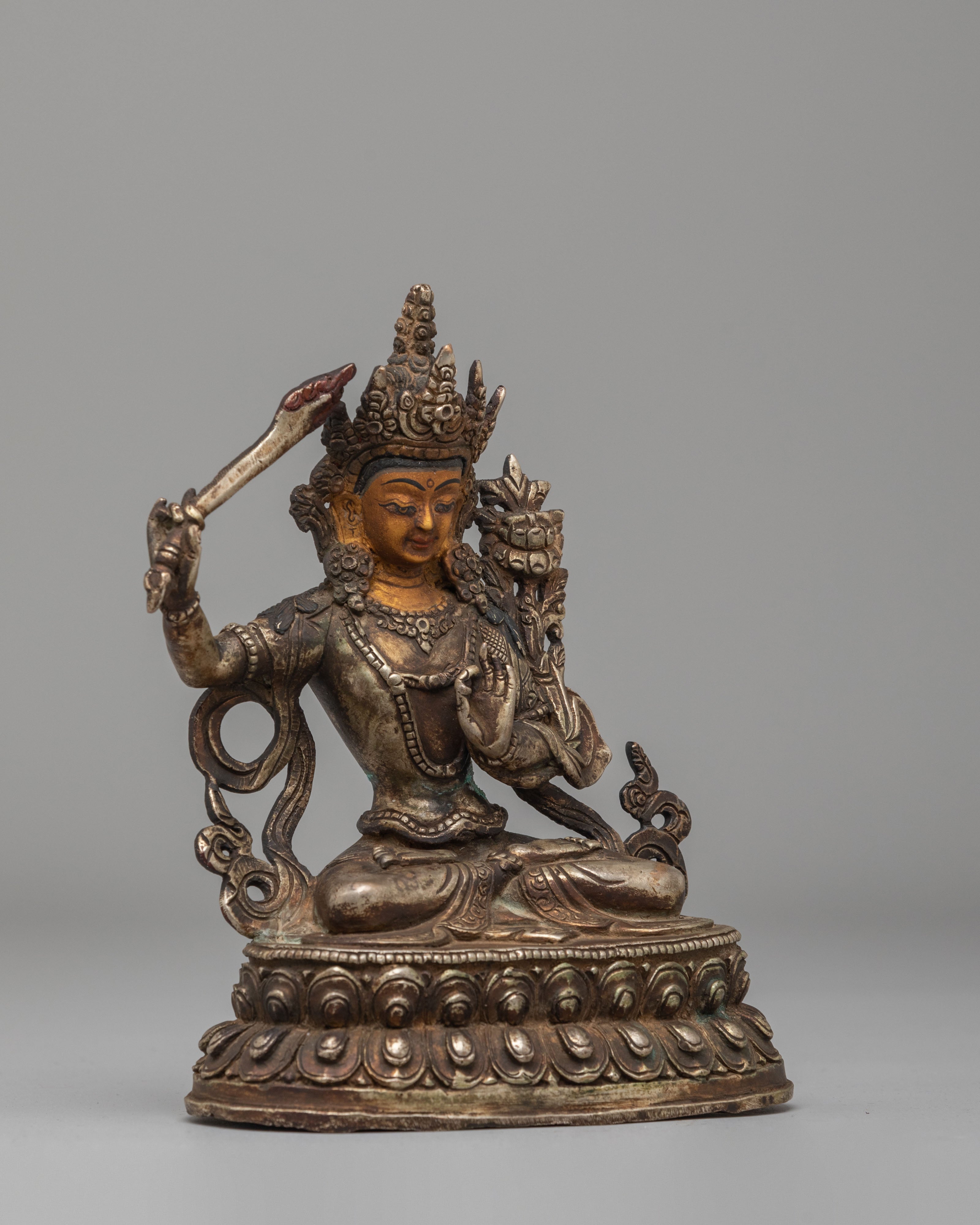 Manjushri Wisdom Sculpture | Buddhist Deity Statue for Clarity