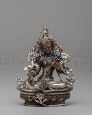Handcrafted Green Tara Meditation Statue 