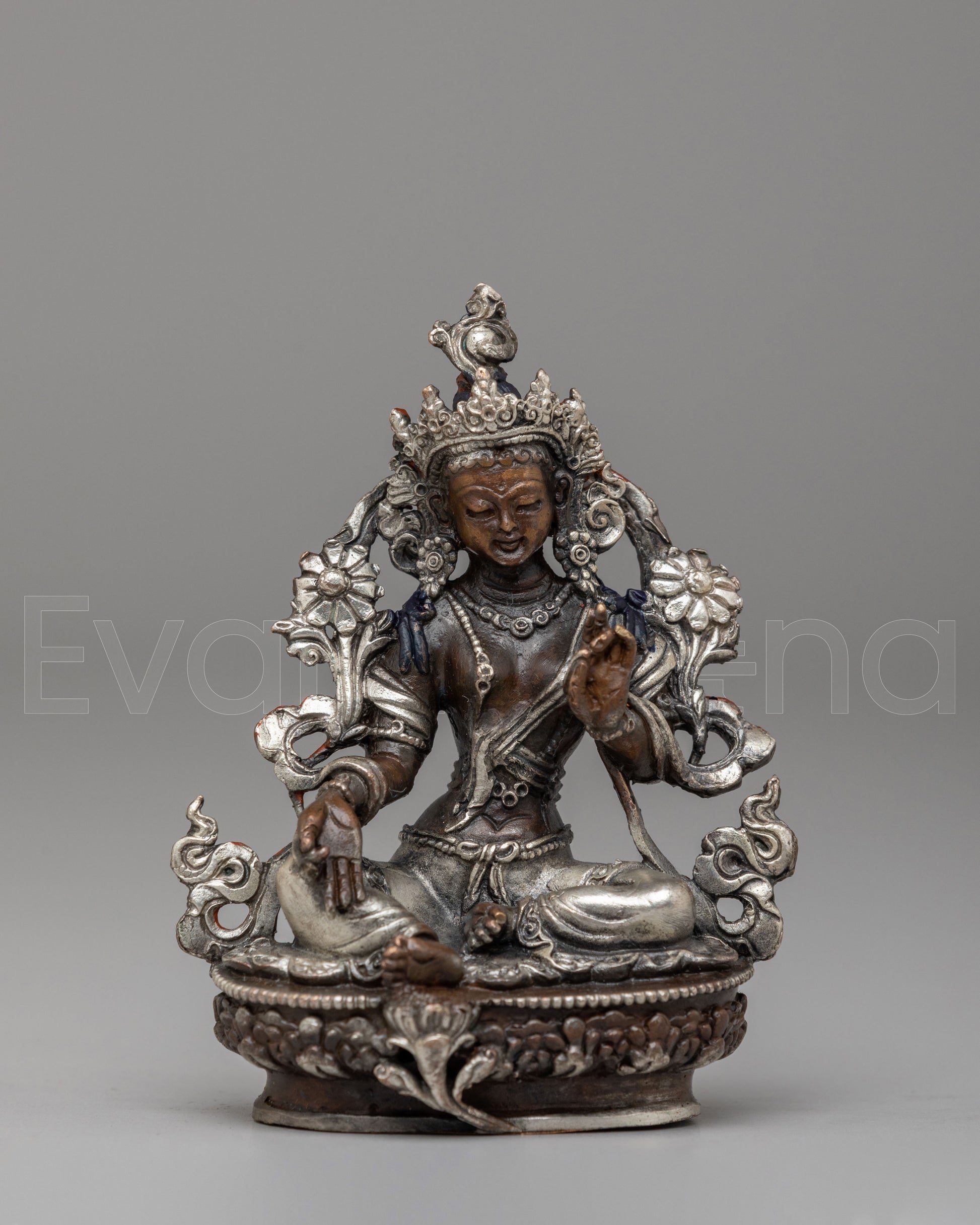 Handcrafted Green Tara Meditation Statue 
