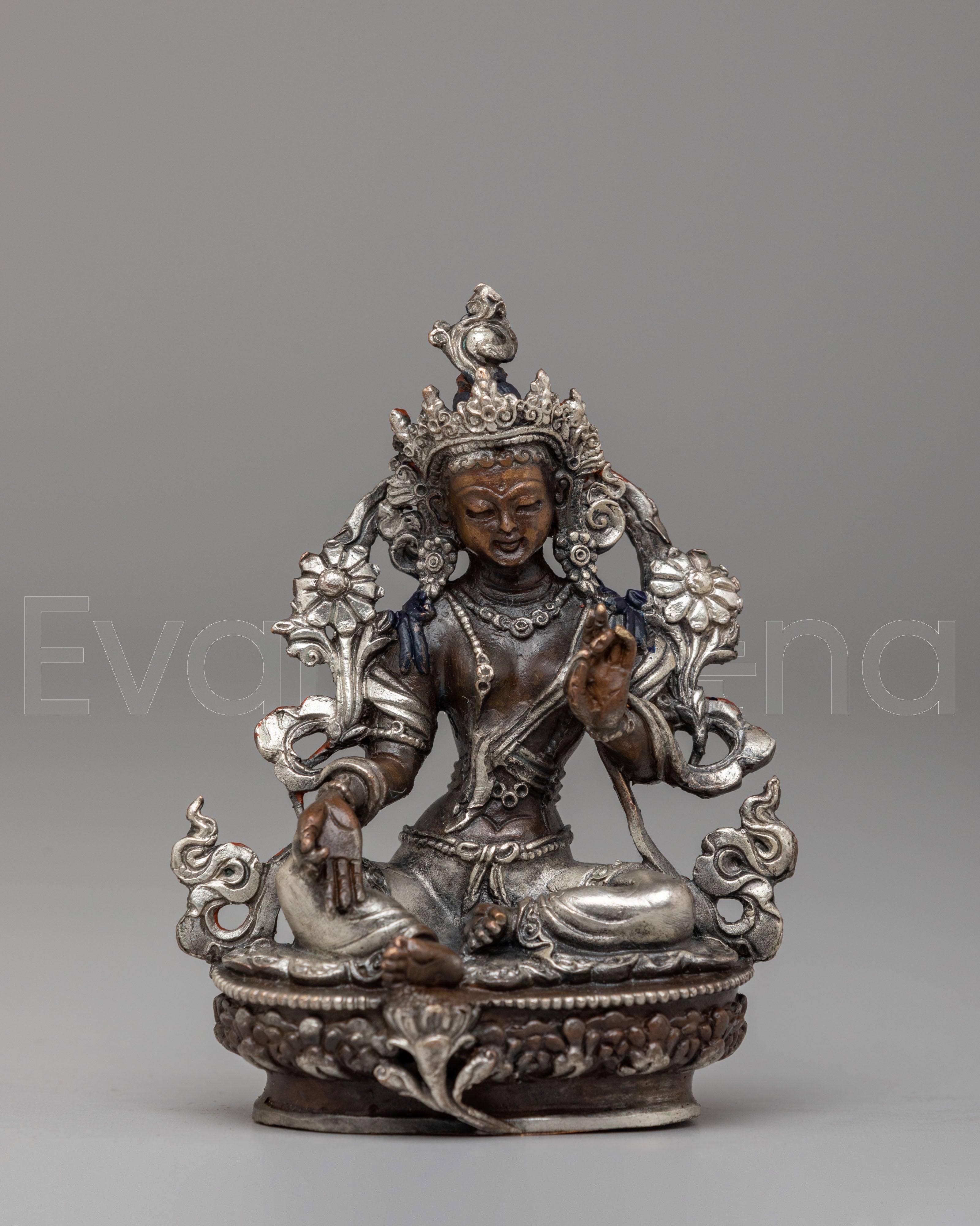 Handcrafted Green Tara Meditation Statue 