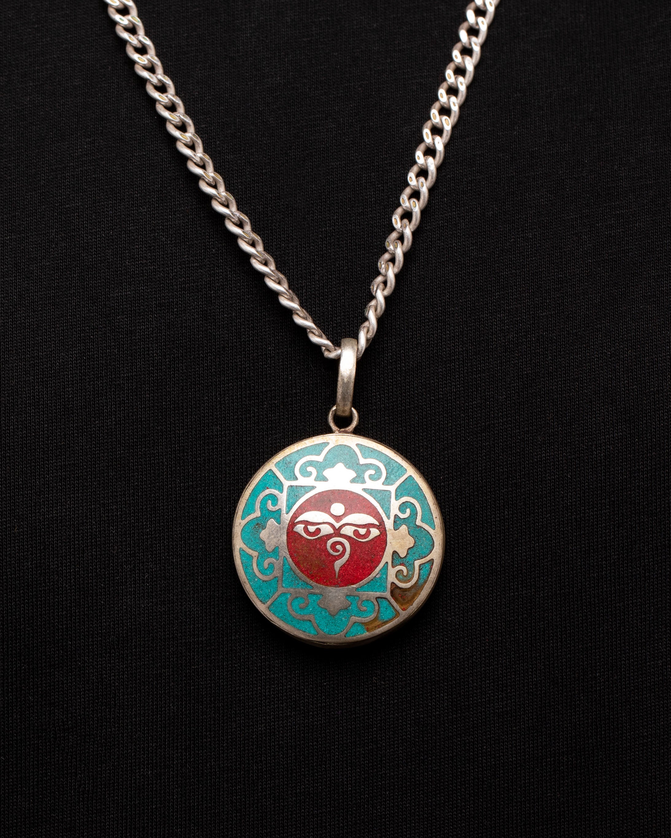 Buddha Eye Pendant | Silver Plated Spiritual Jewelry for Wisdom and Insight