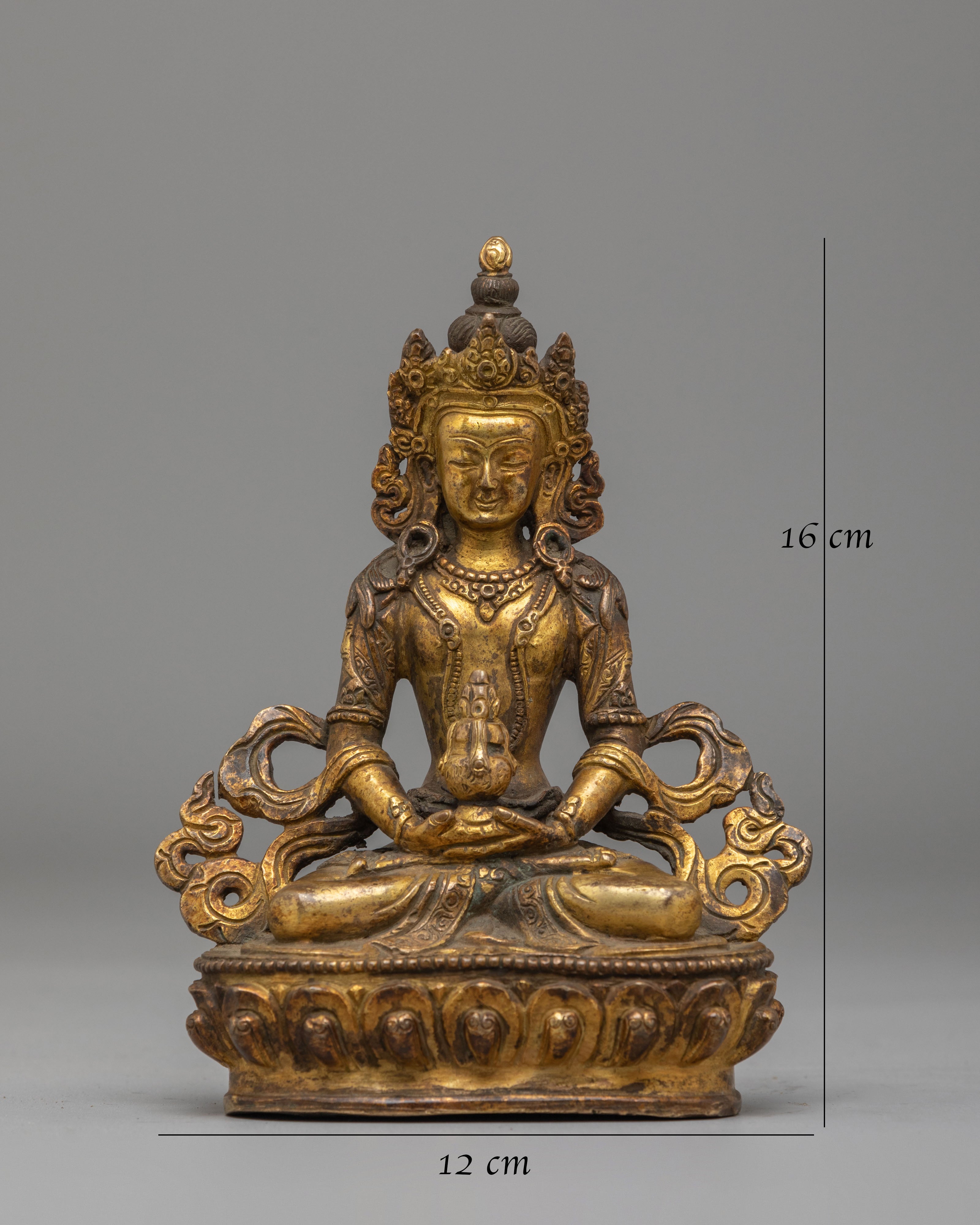 Himalayan Amitayus Buddha Sculpture | Symbol of Longevity and Wisdom