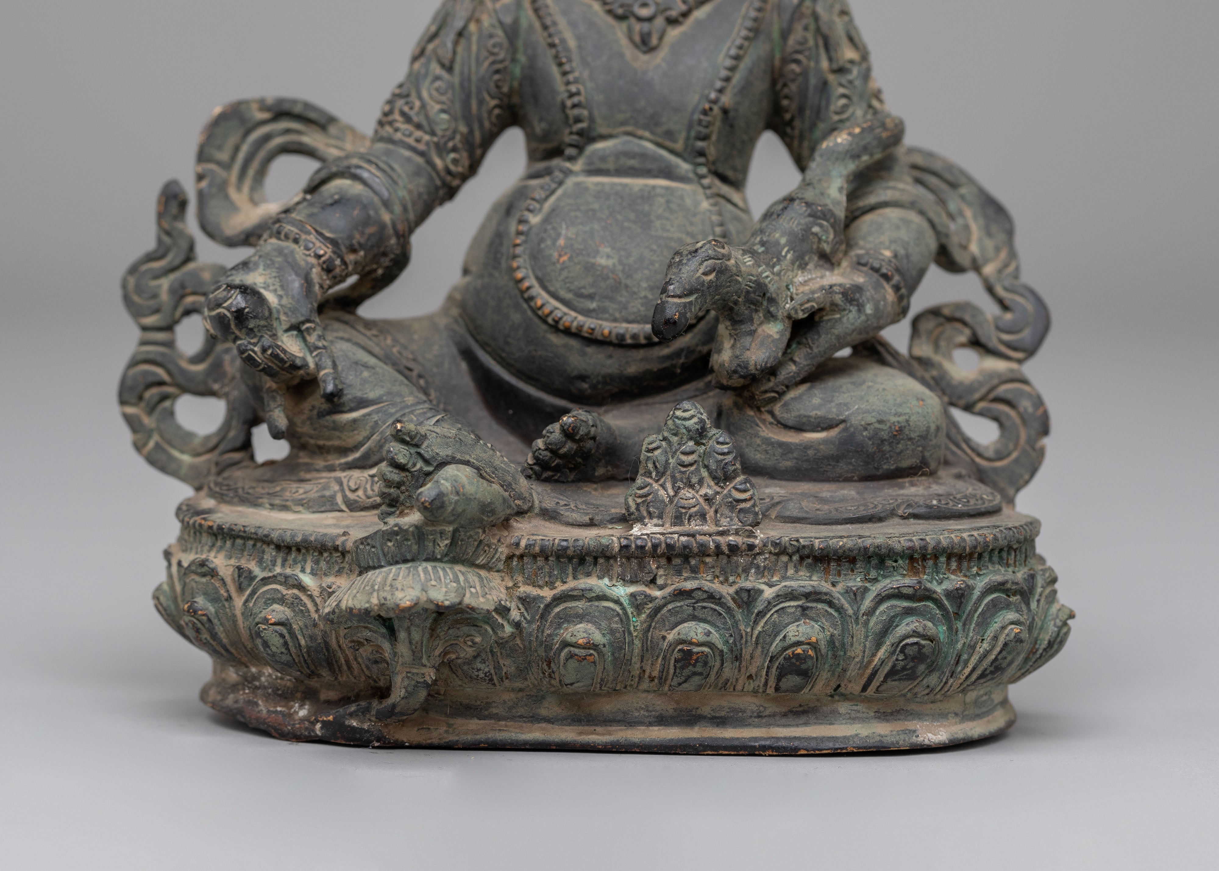 Handcrafted Himalayan Dzambhala Statue | Traditional Buddhist Art