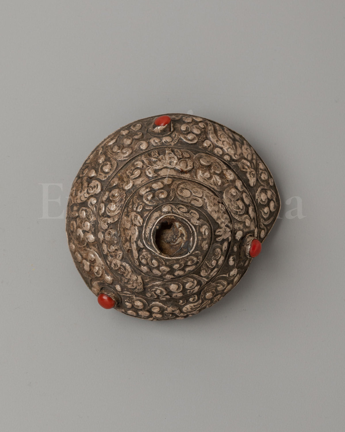 Himalayan Dharma Conch Shell | Silver Covered Buddhist Ritual Instrument
