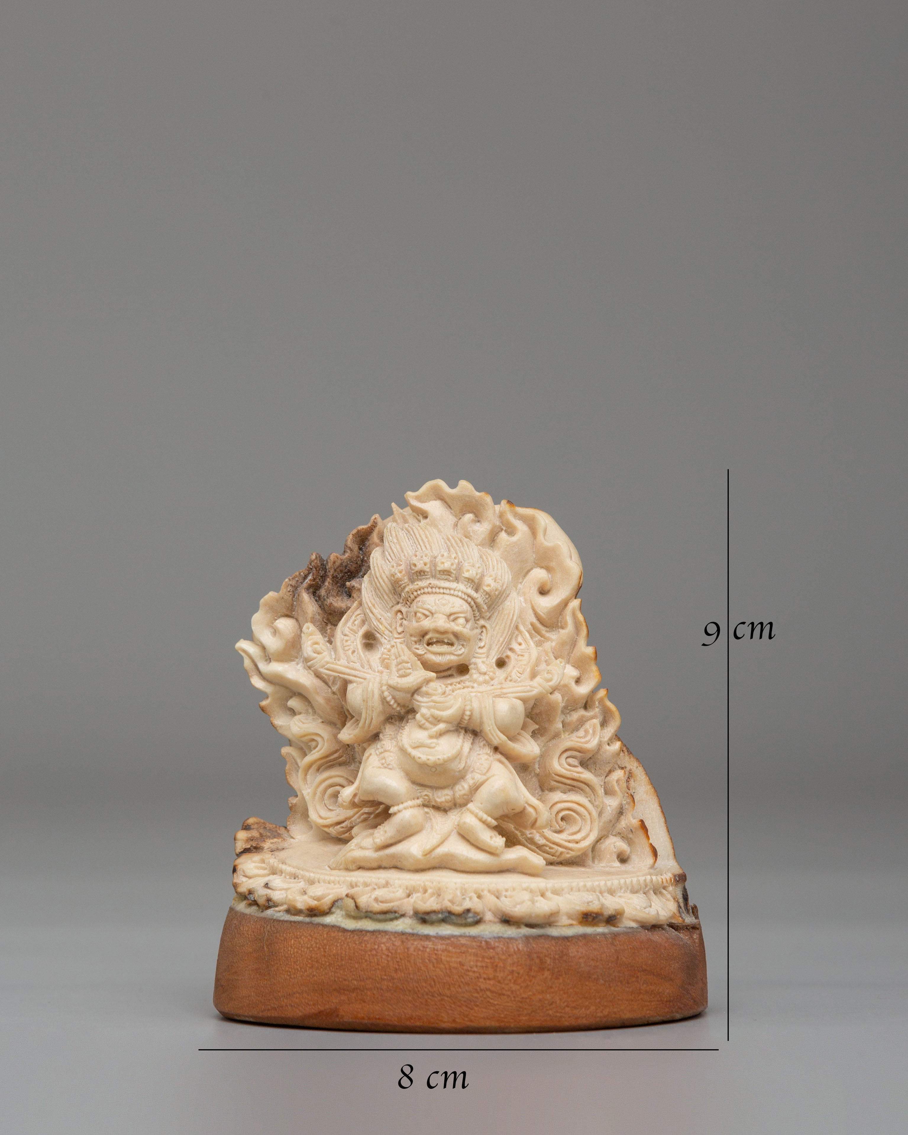 Mahakala Bone Sculpture | Hand Carved Tibetan Ritual Art