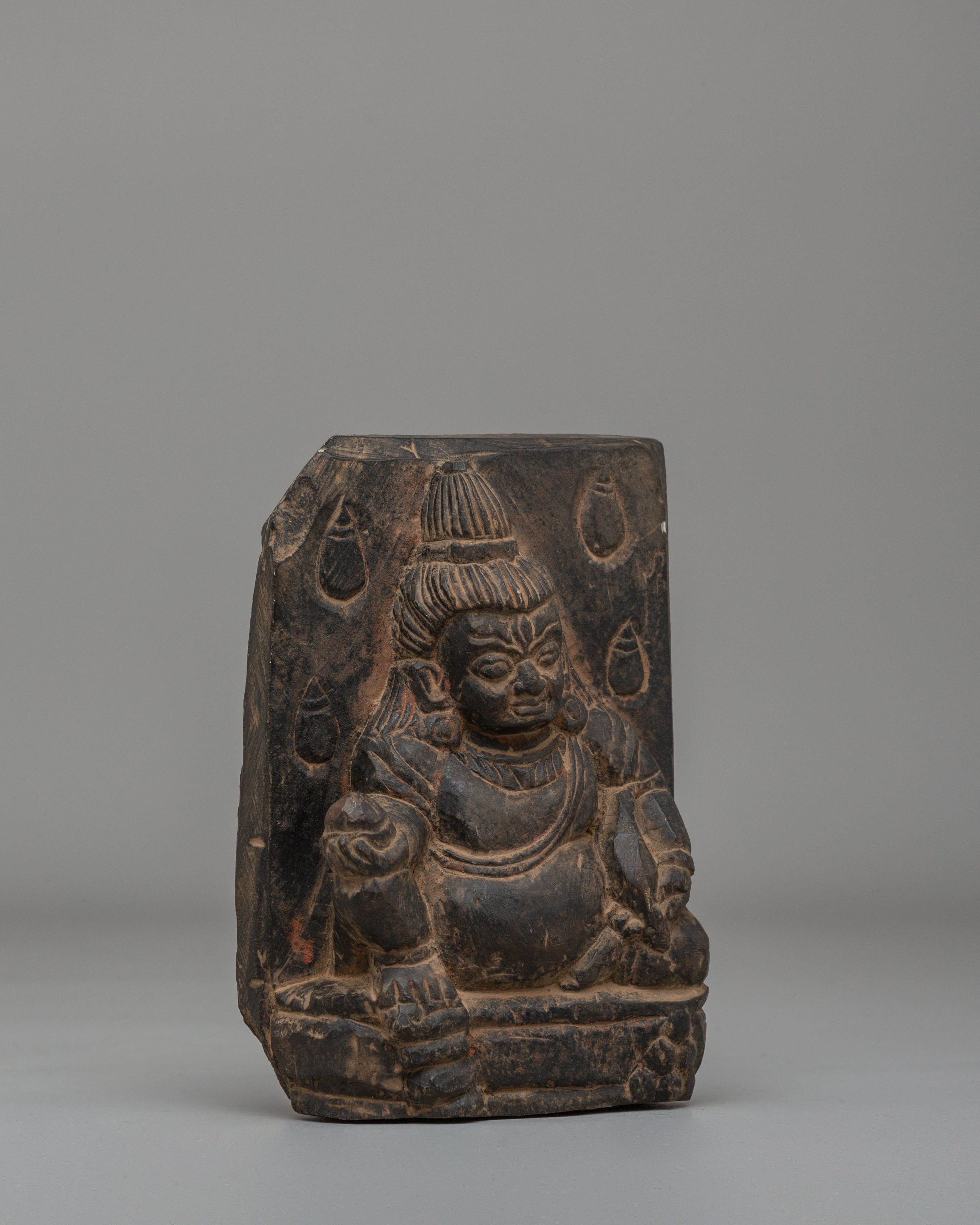 Sacred Tibetan Dzambhala Altar Statue | Wealth God Figurine