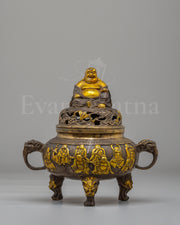 Traditional Laughing Buddha Incense Burner