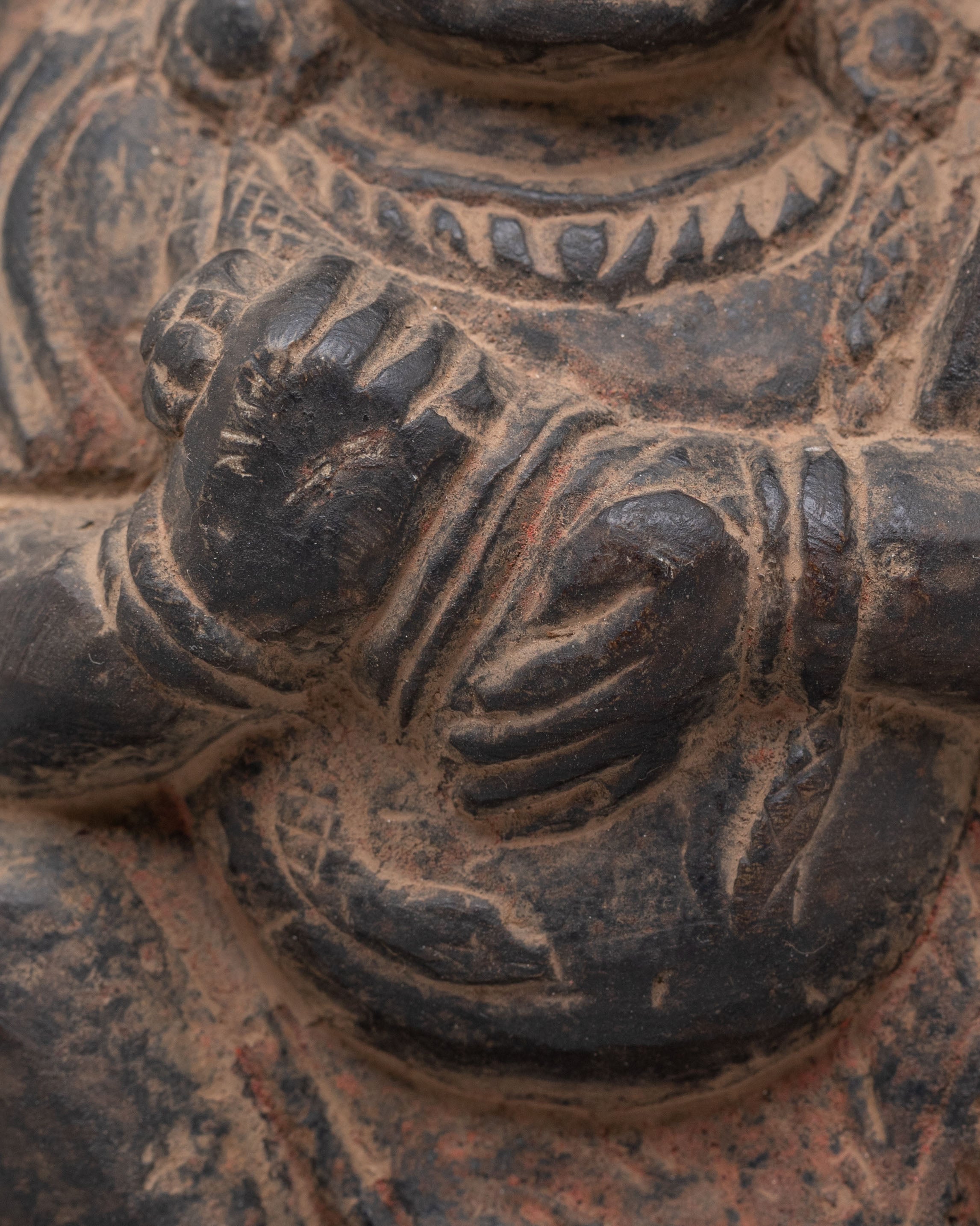 Vajrayana Mahakala Altar Statue | Handcarved Stone Mahakala Art