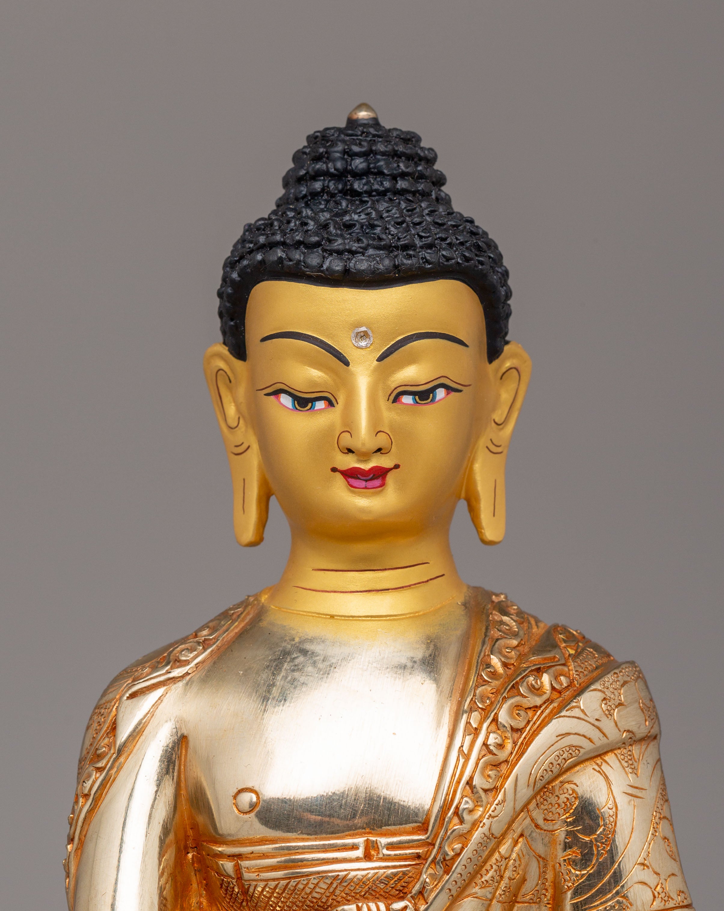 Sacred Shakyamuni Buddha Divine Statue | Handcrafted Tibetan Buddhist Art