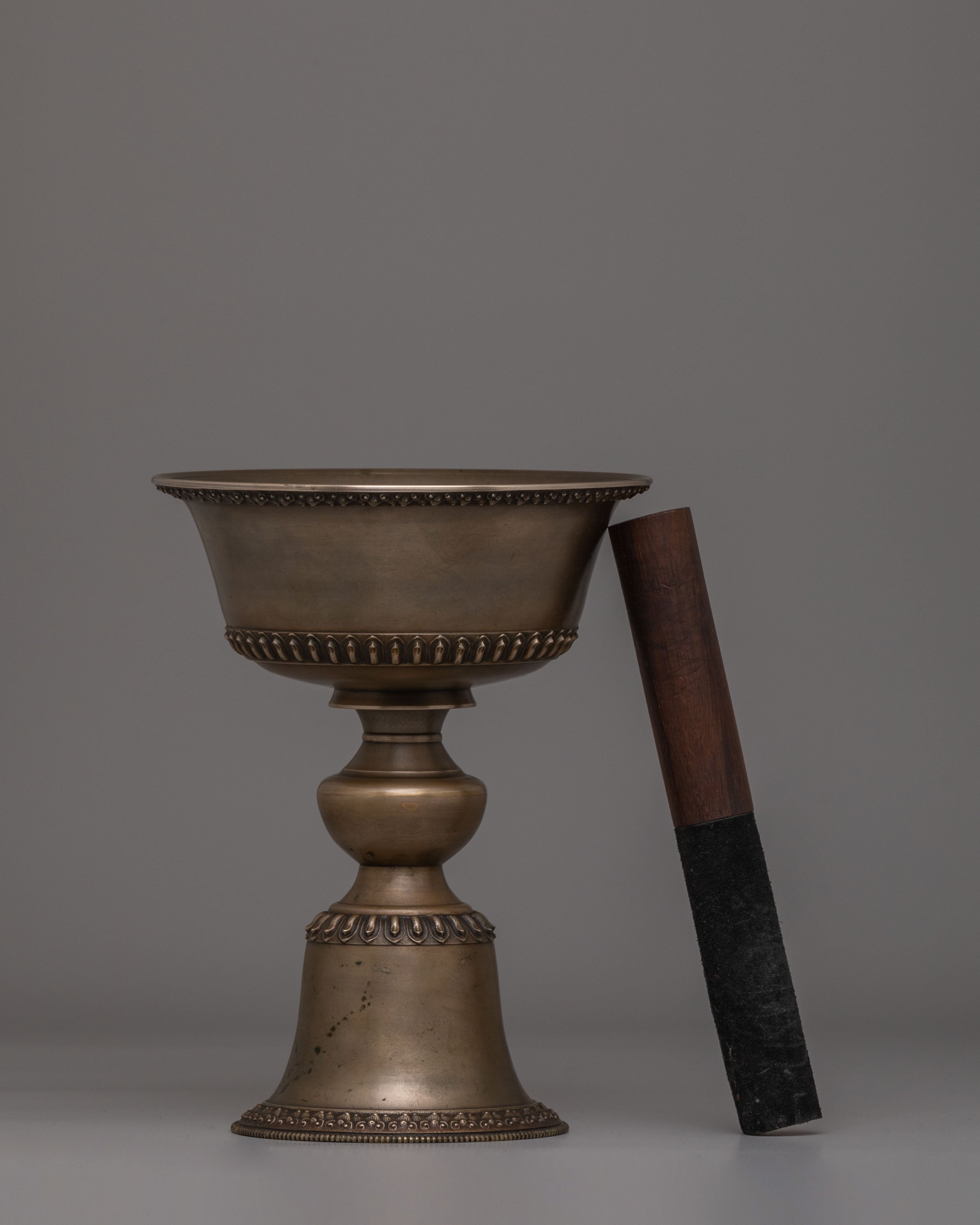Tibetan Handcrafted Butter Lamp with Stick | Meditation & Spiritual Practices