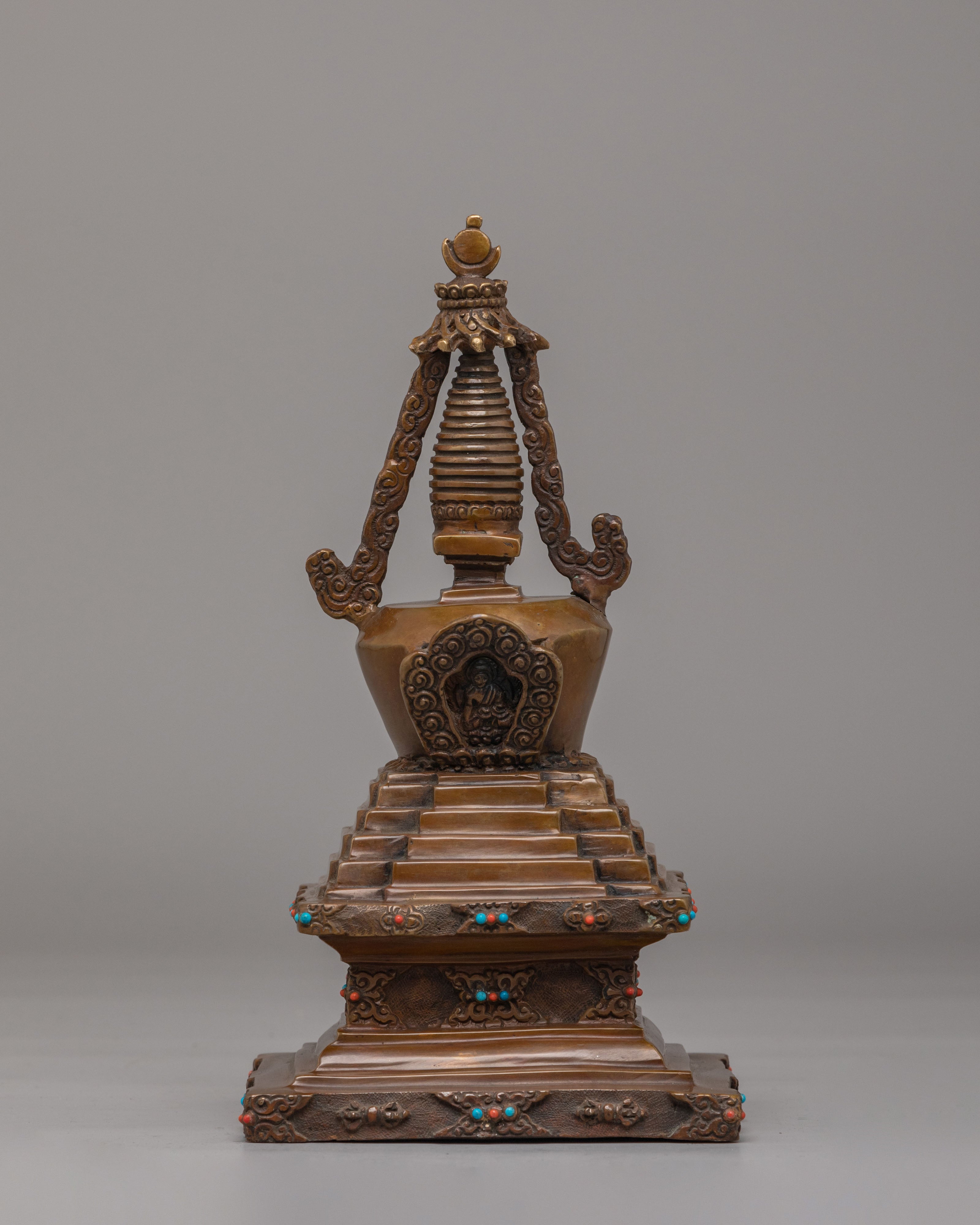 Eight Buddhist stupa set | A Sacred Symbol of Spiritual Enlightenment