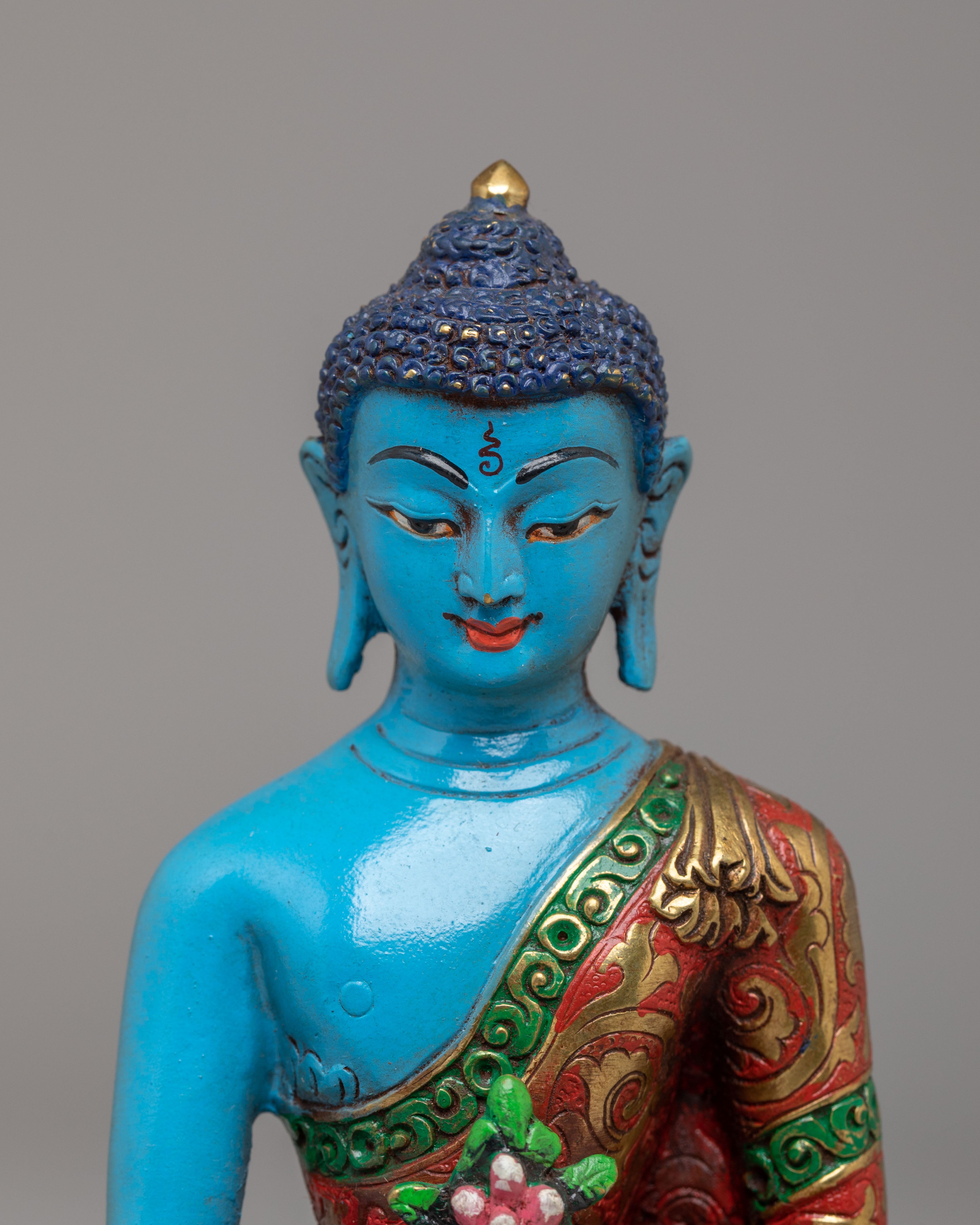 Sacred Himalayan Medicine Buddha Sculpture | Tibetan Healing Art