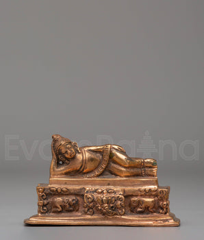 Traditional Sleeping Buddha Statue | Handcrafted Copper Art