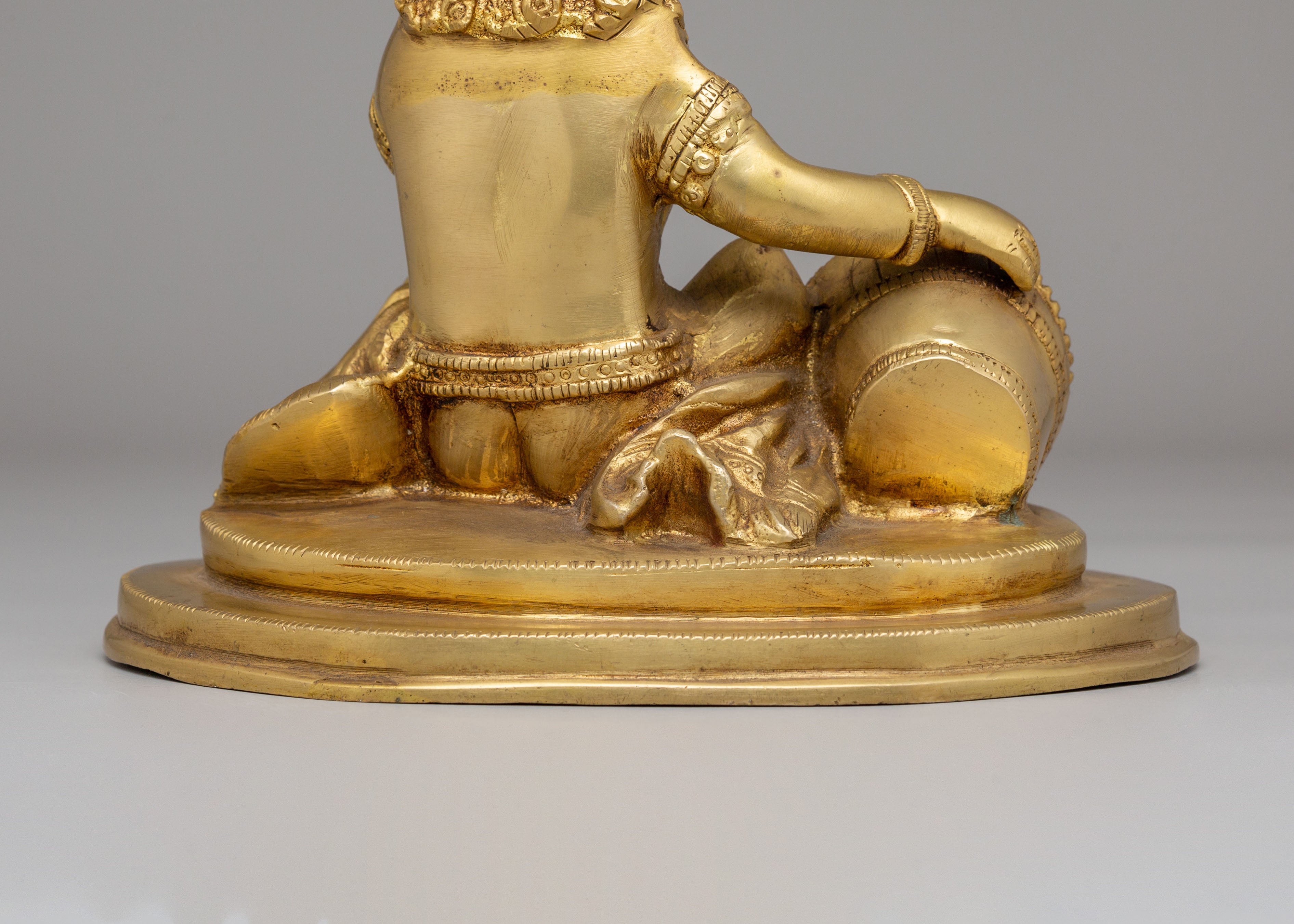 Spiritual Little Krishna Statue | Copper & Gold Plated Hindu Deity Figurine