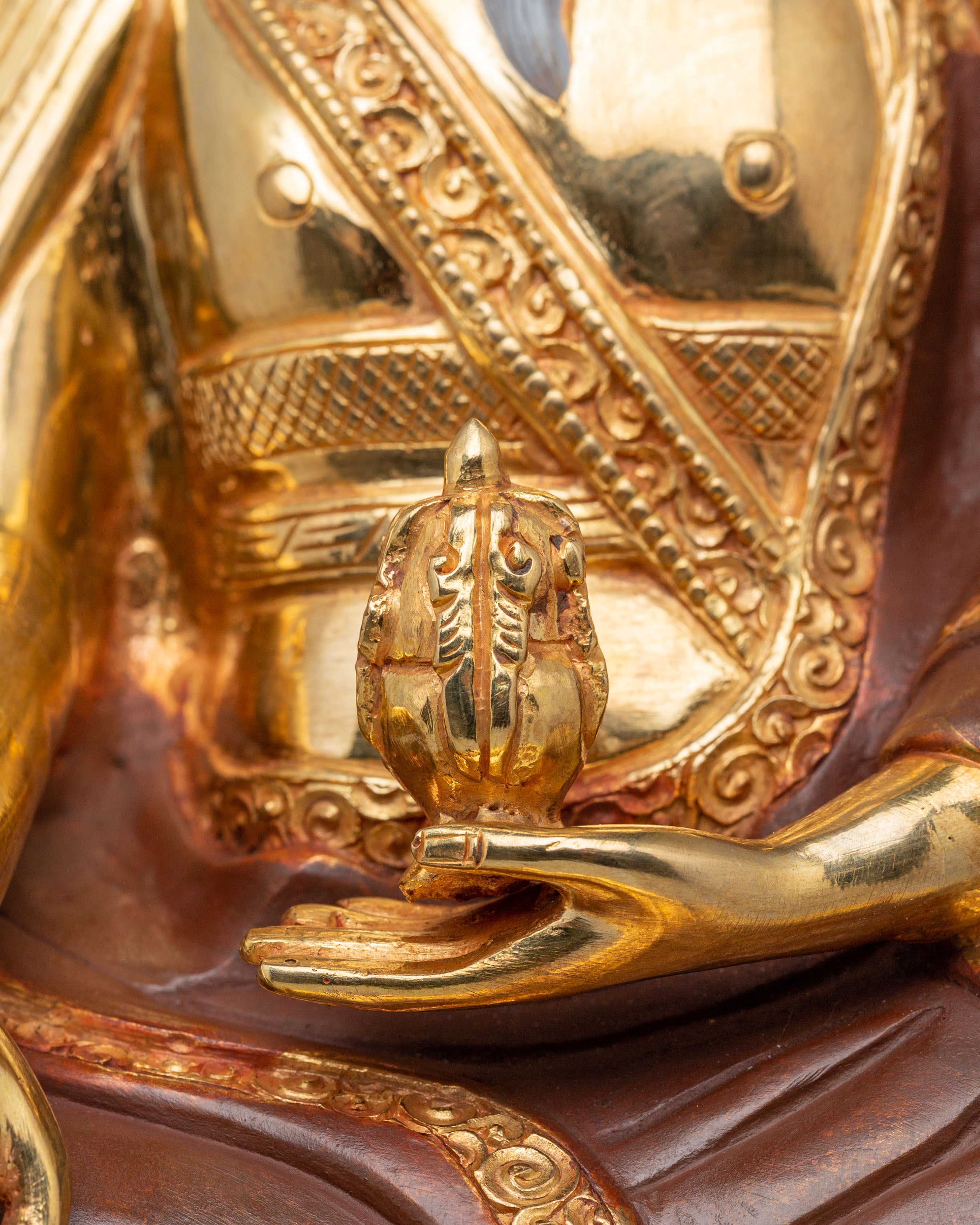Vajrayana Guru Shapdum Statue | Handcrafted Tibetan Buddhist Master Figure