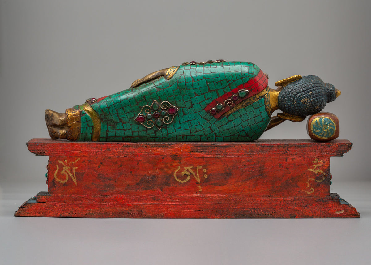 Handmade Reclining Buddha Statue | Bronze Buddhist Sculpture