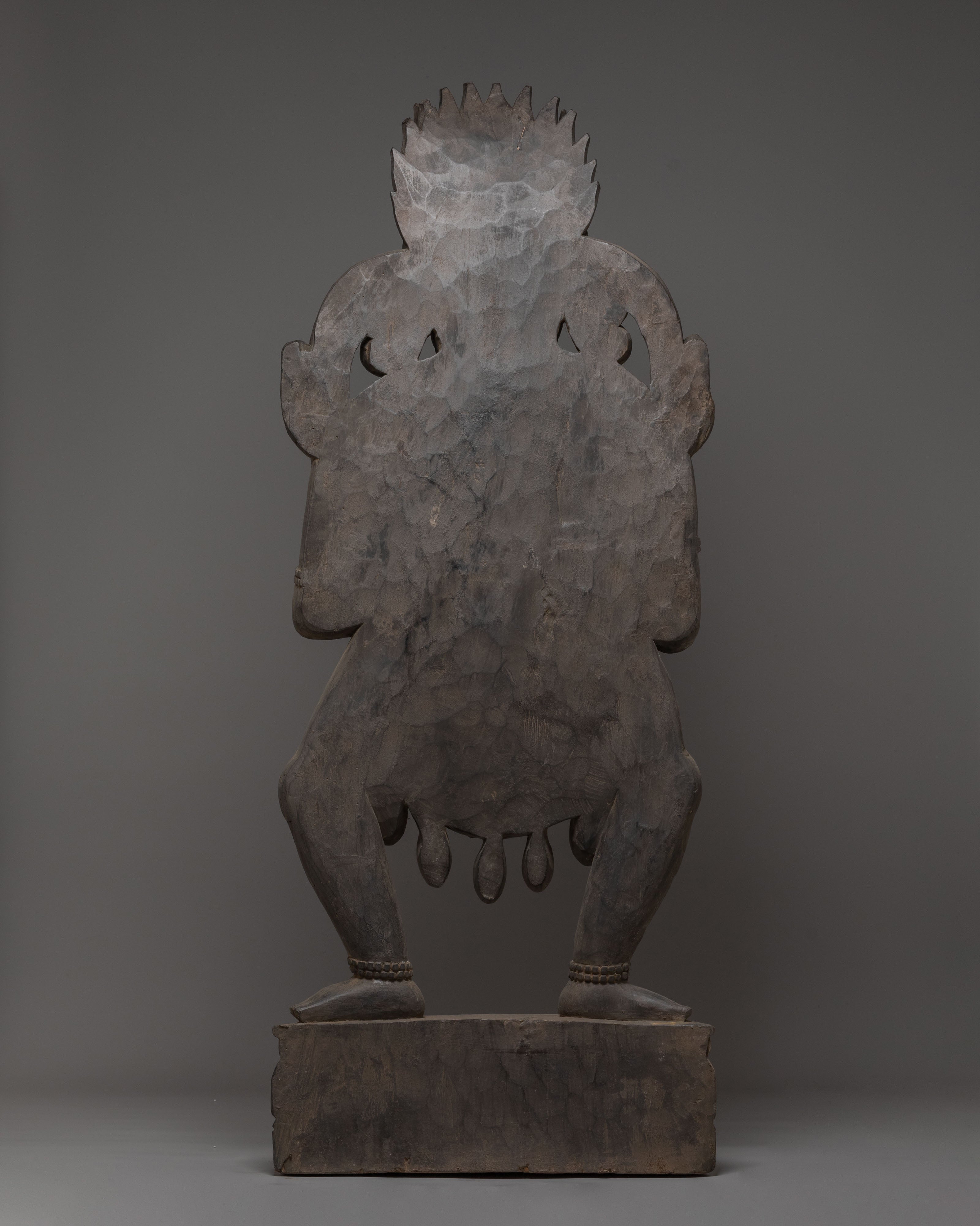 Mahakala Protective Deity Statue | Wooden Mahakala Statue for Home Decor