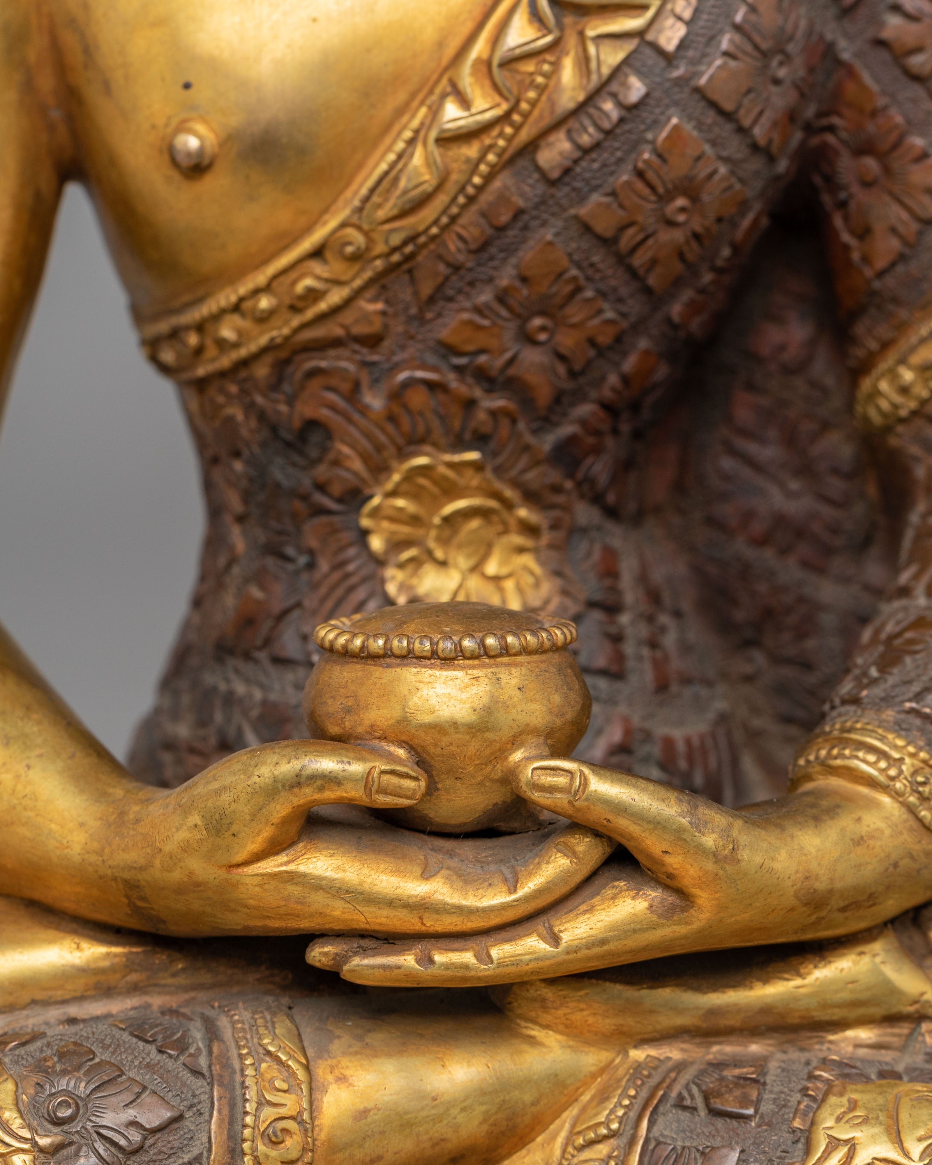 Handcrafted Amitabha Buddha Sculpture | Tibetan Deity Artwork