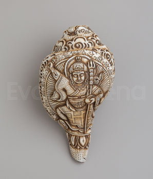 Traditional Handmade Conch Shell | Sacred Buddhist Ritual Symbol