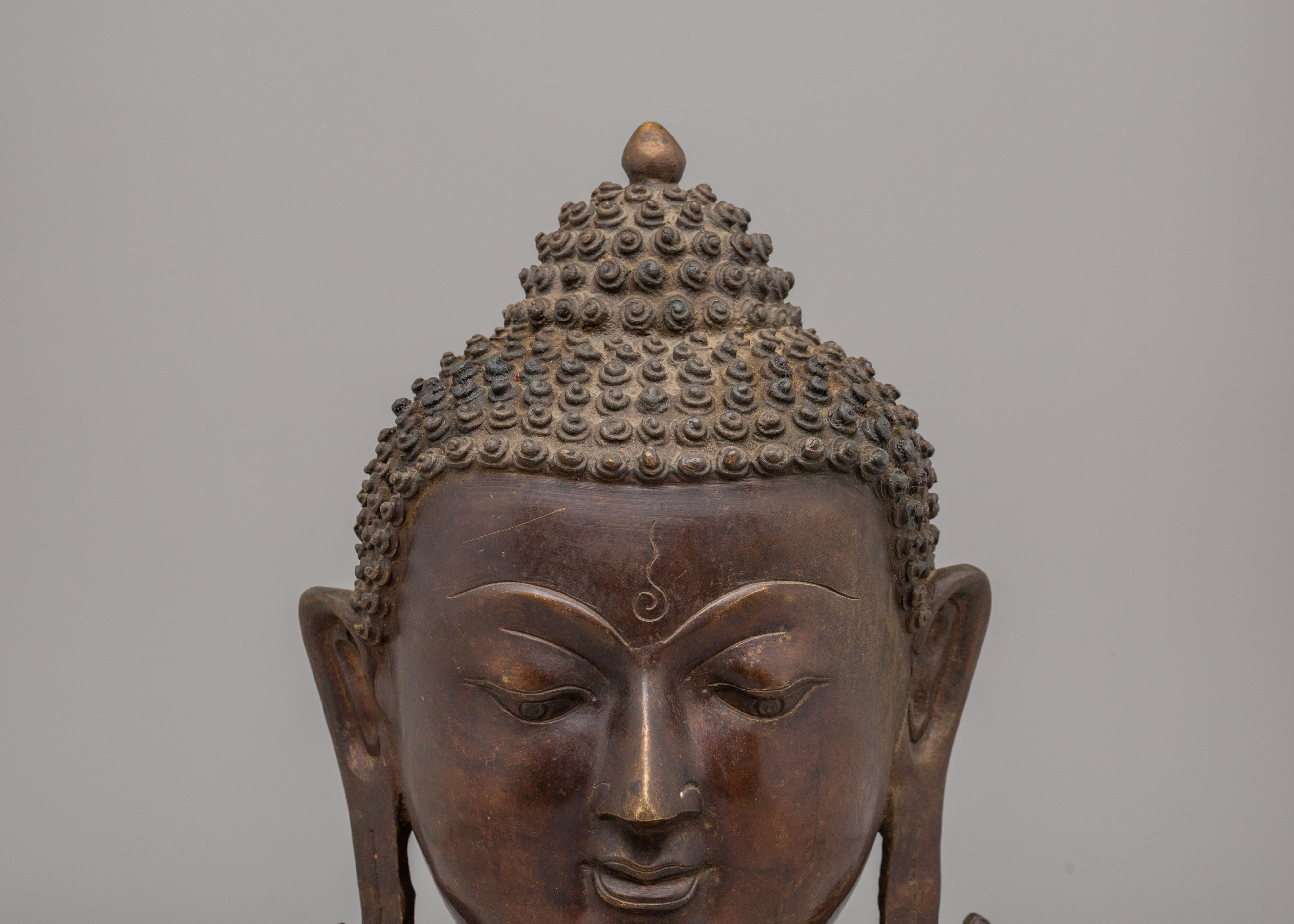 Enlightened Buddha Head Decor | Perfect for Home Altars & Meditation Spaces
