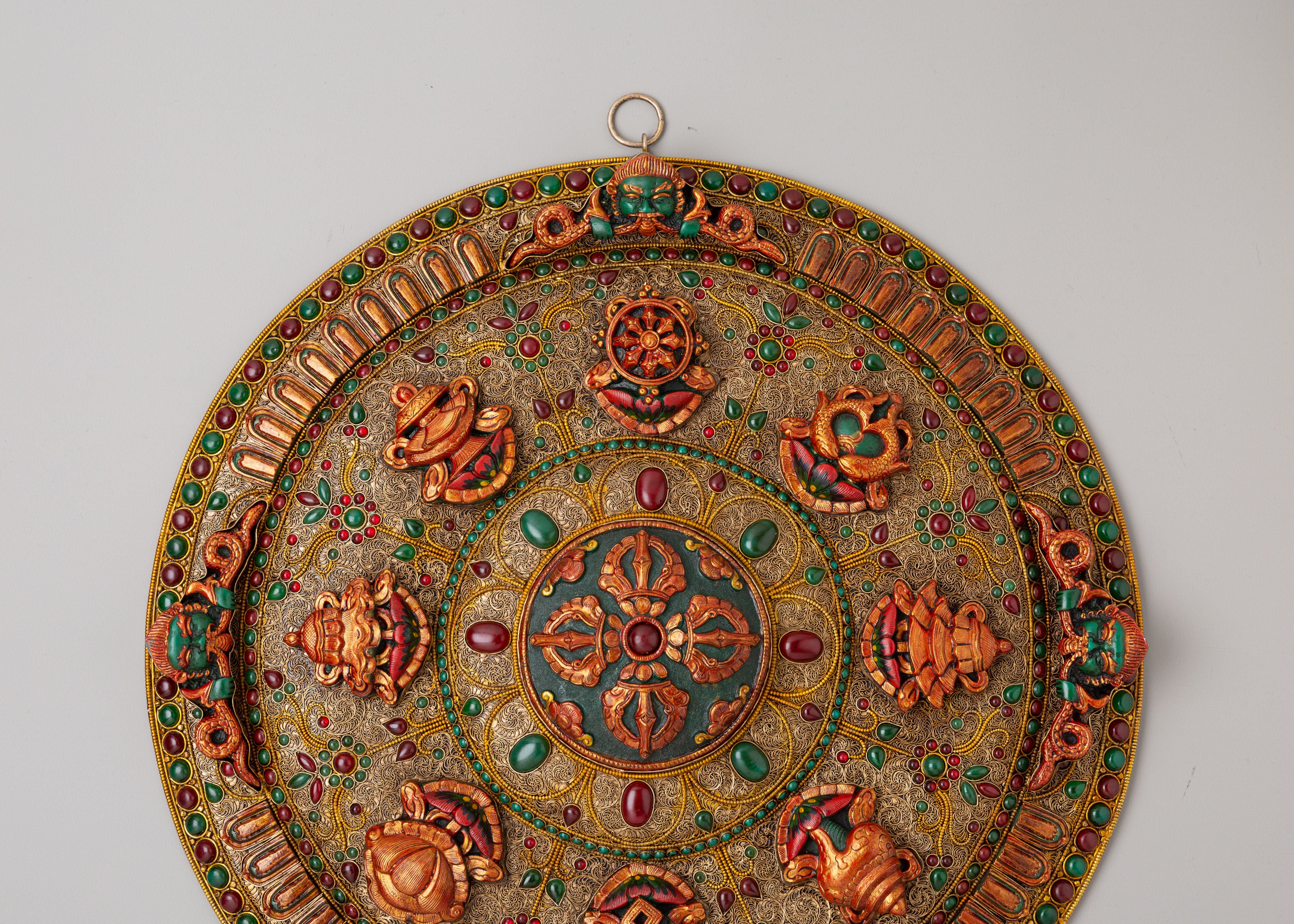 Tibetan Bishow Vajra Wall Hanging | Sacred Tibetan Artwork for Meditation