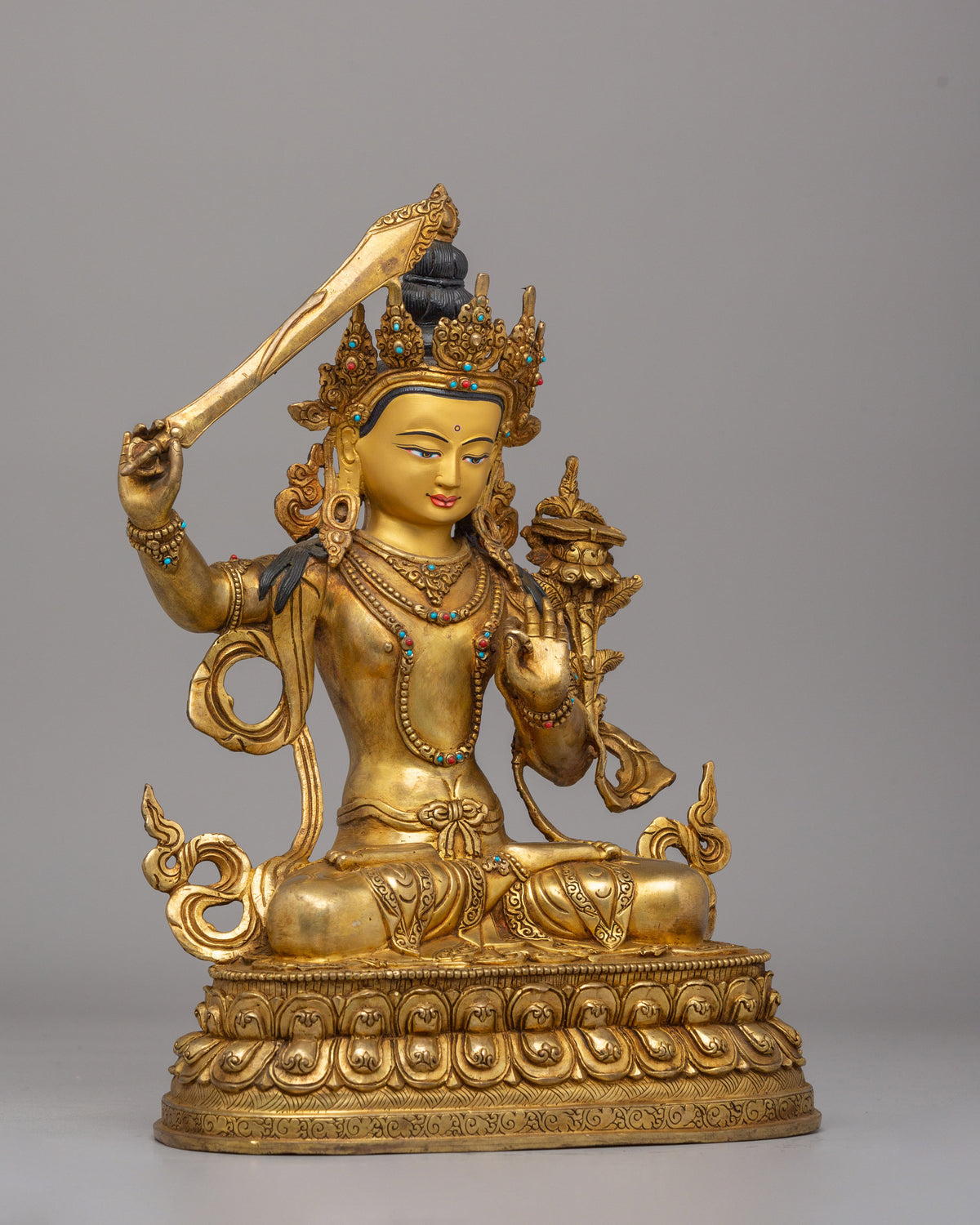Manjushri Wisdom Buddha Sculpture | Handcrafted Statue