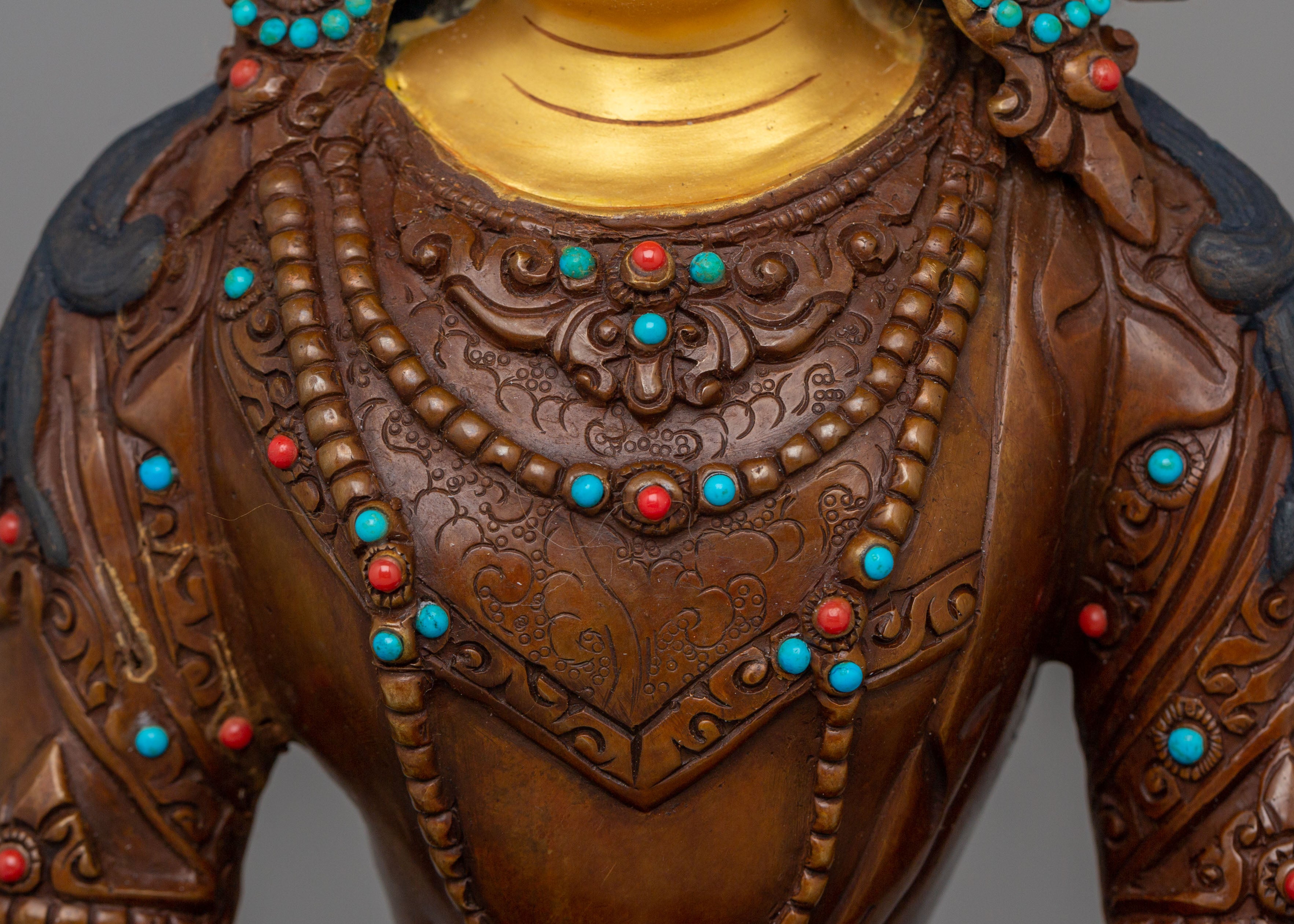 Sacred Amitayus Deity Statue | Handmade Tibetan Artwork for Spiritual Blessings