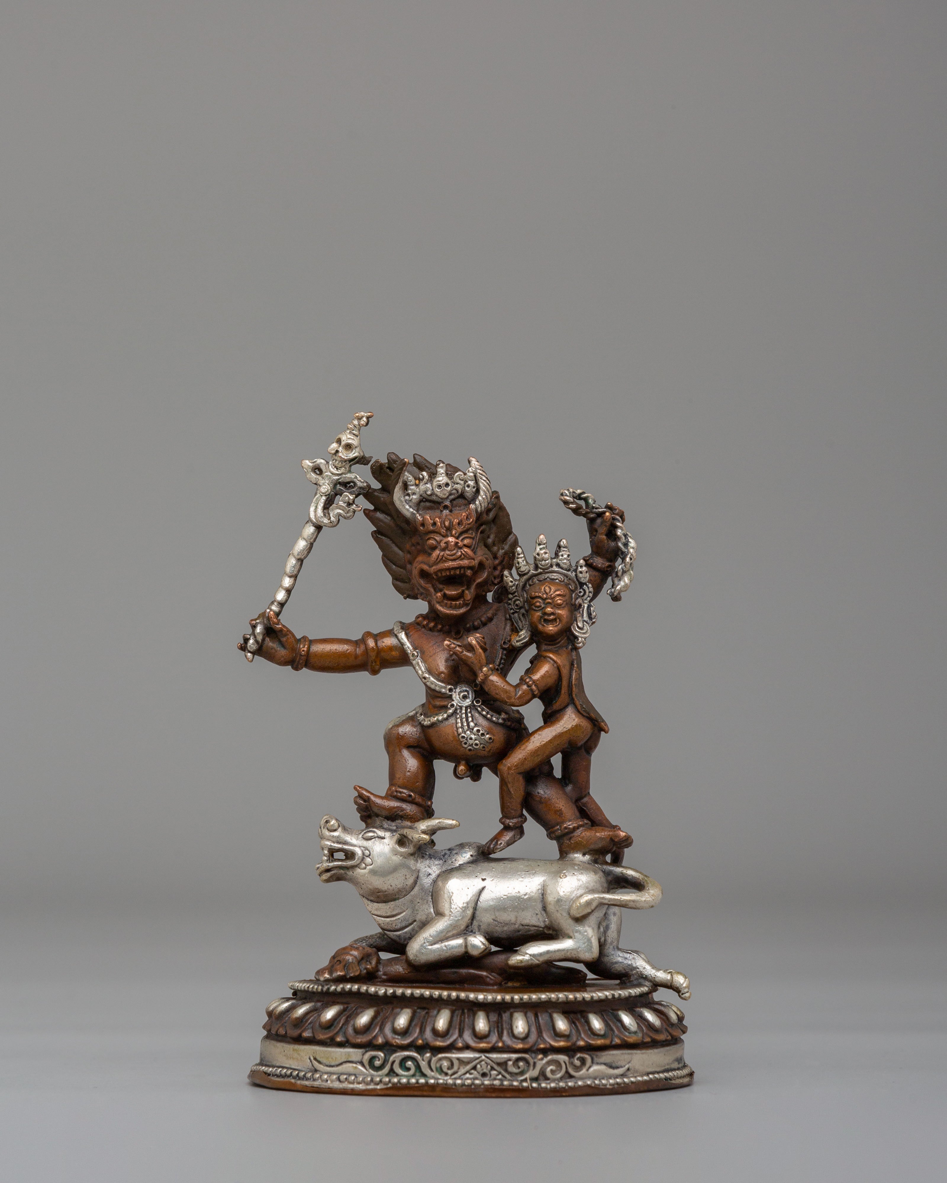 Machine Made Yama Dharmaraja Deity Statue | Guardian of Dharma and Protector of the Law