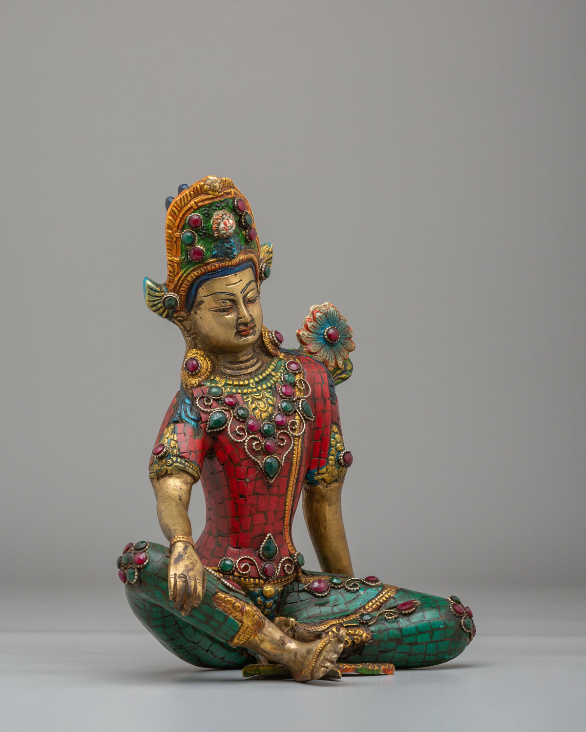Traditional Lord Indra Spiritual Statue | Hindu Deity Sculpture