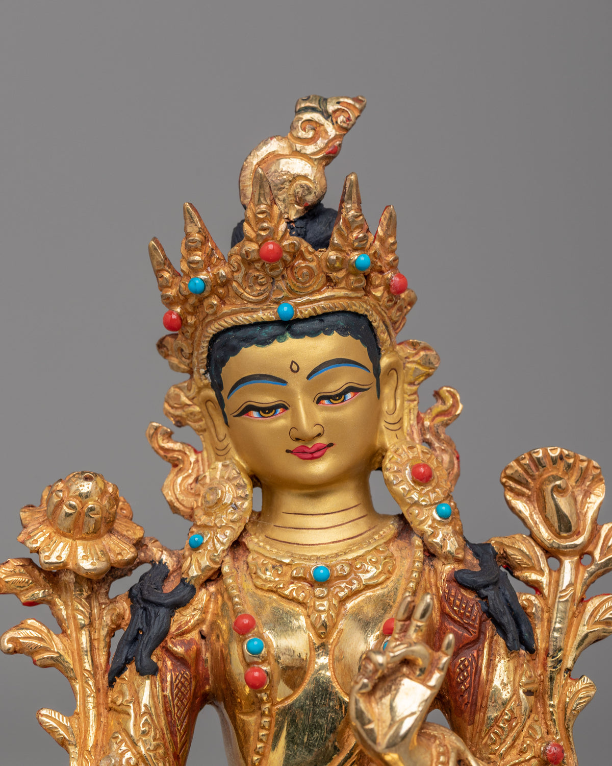 Green Tara Sacred Compassion Statue | Handcrafted Buddhist Art