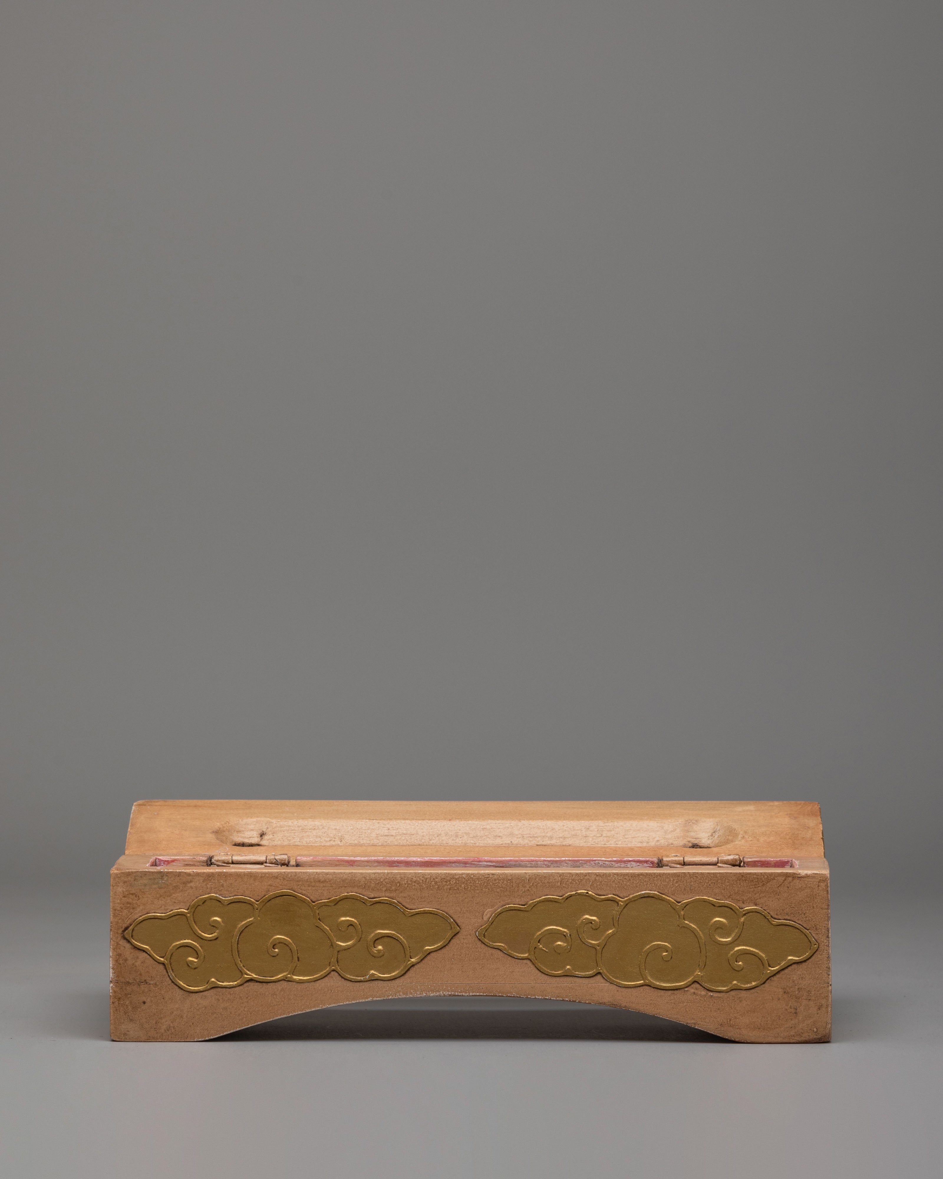 Wooden Ritual Incense Burner | Tibetan Buddhist Incense Box