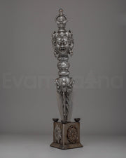 Iron Phurba for Buddhist Ceremonies |Tibetan Ritual Tool with Acrylic Color