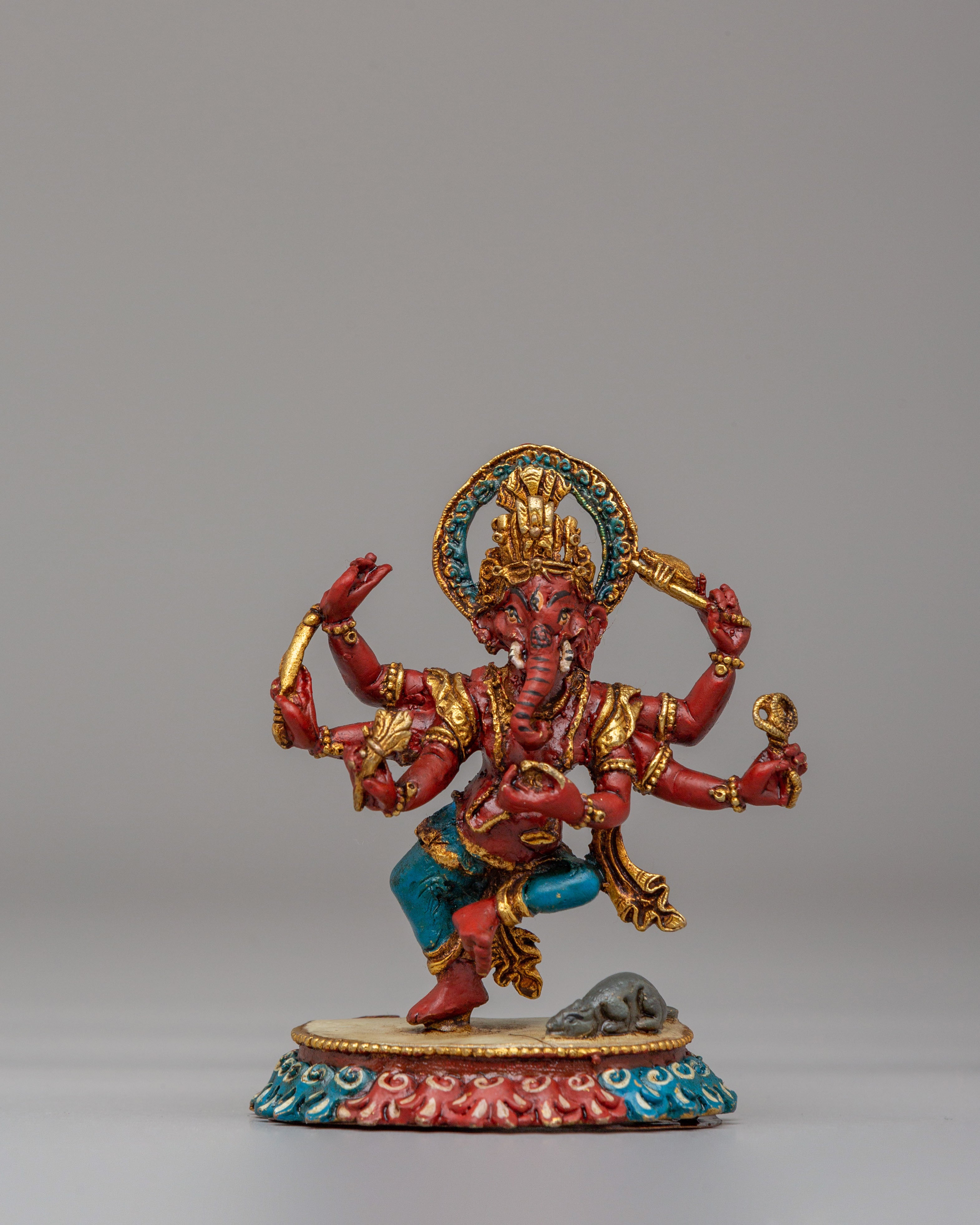 Handmade Six-Armed Ganesha Statue | Sacred Hindu Deity