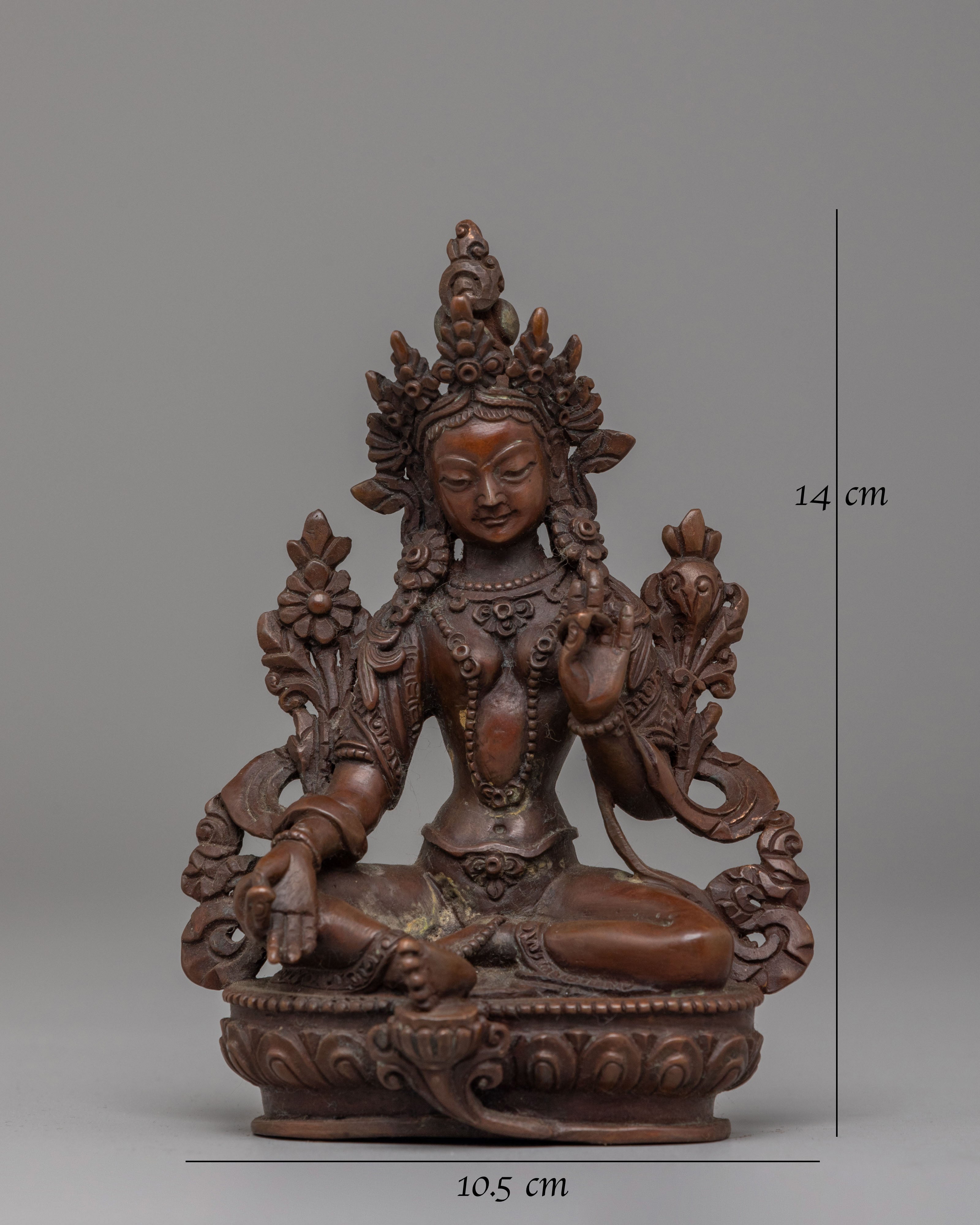 Sacred Green Tara Bodhisattva Statue | Tibetan Goddess of Compassion