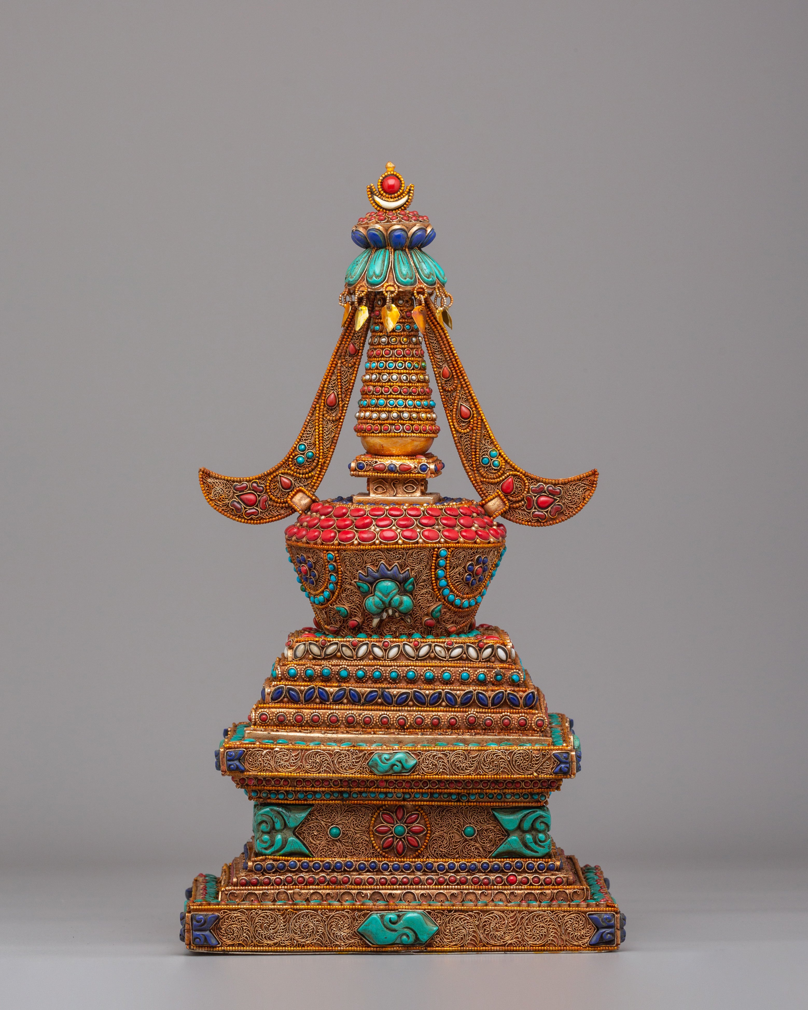 Ceremonial Buddhist Enlightenment Stupa | Sacred Stupa for Rituals & Meditation