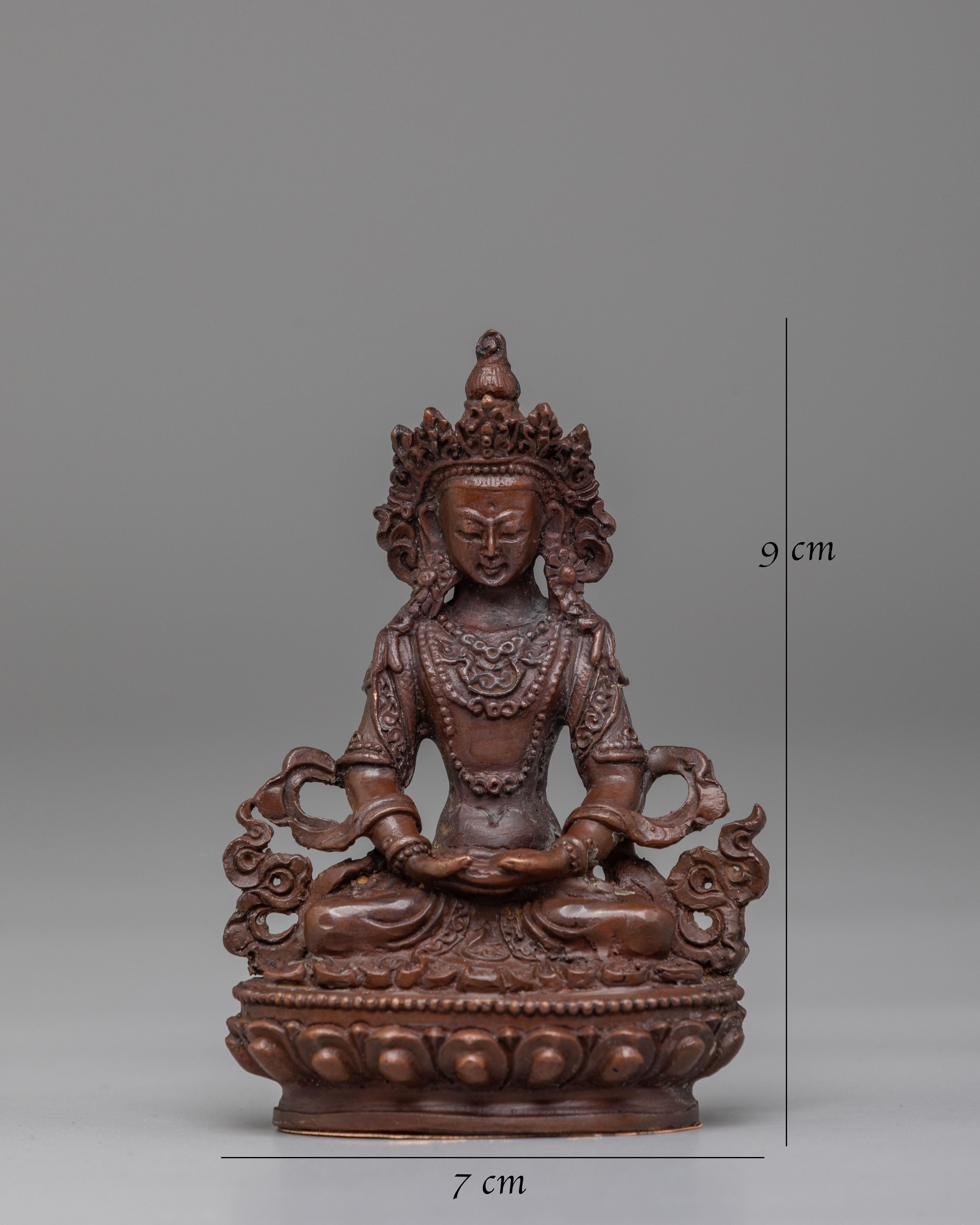 Handcrafted Amitayus Deity Statue | Buddhist Sculpture for Meditation
