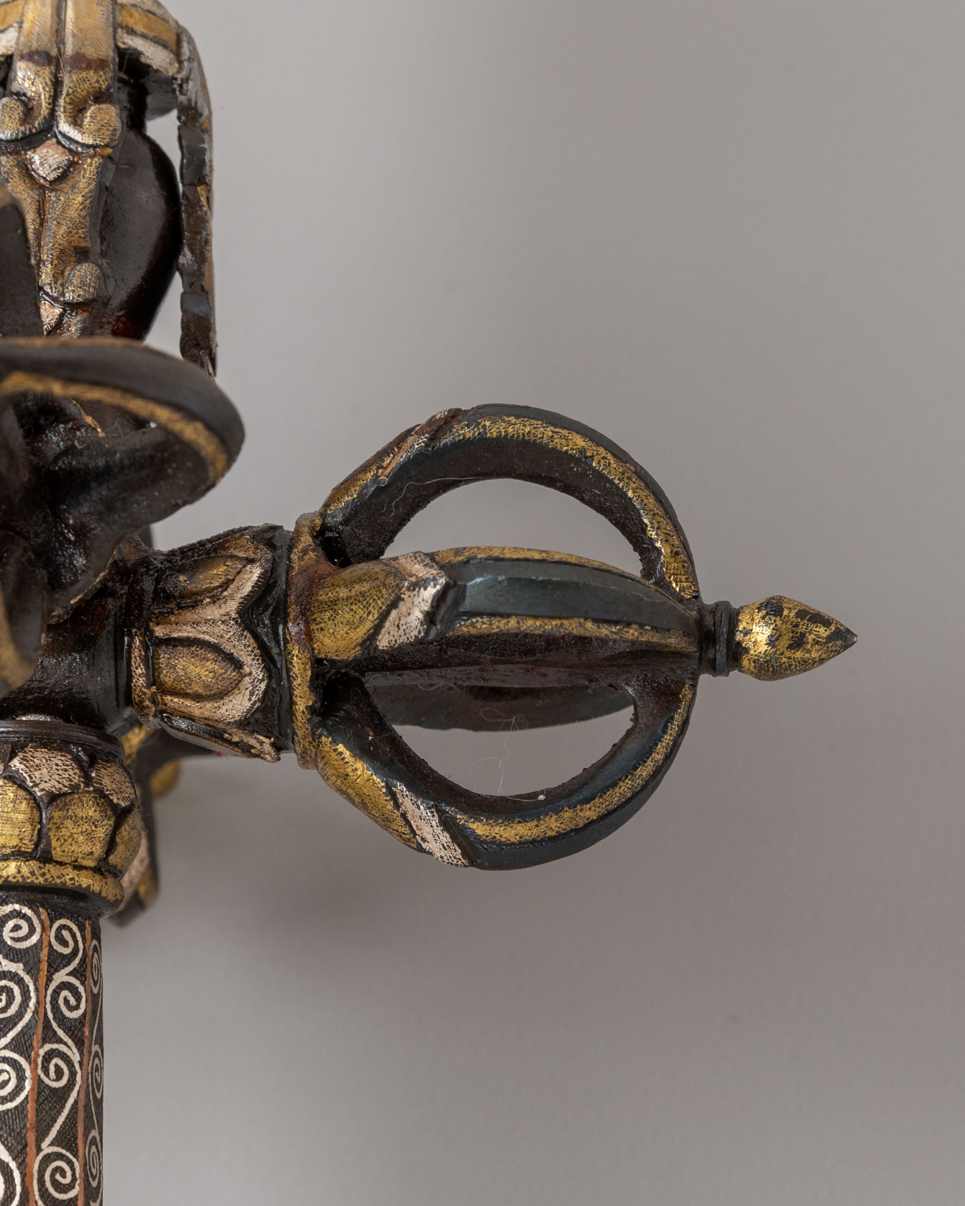 Handcrafted Khatvanga Staff | Sacred Buddhist Artifact for Meditation and Altar Display