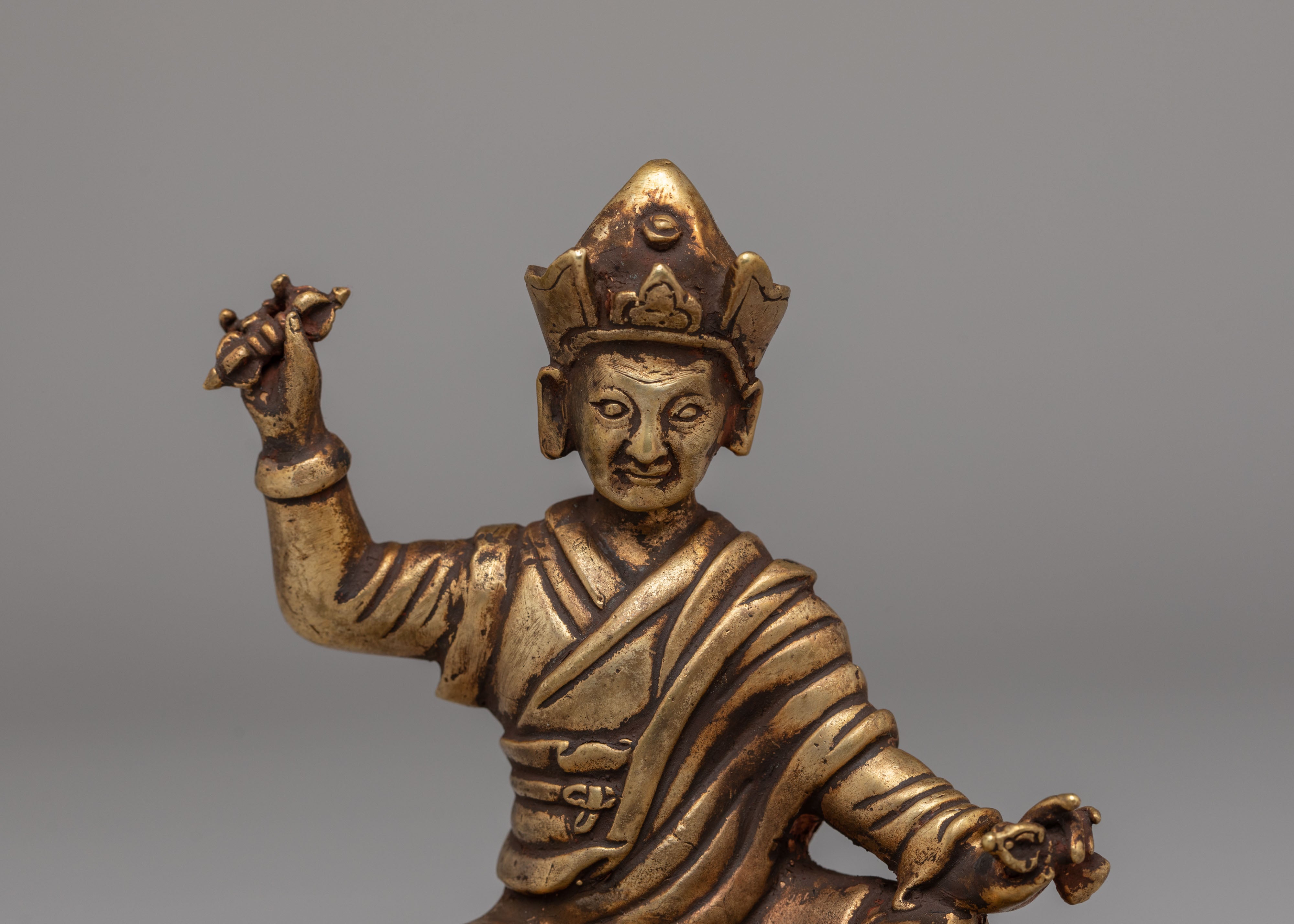 Traditional Karmapa Statue for Altar | Handcrafted Tibetan Figurine