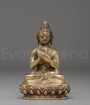 Handmade Buddhist Vairocana Statue | Tibetan Copper Buddha Statue