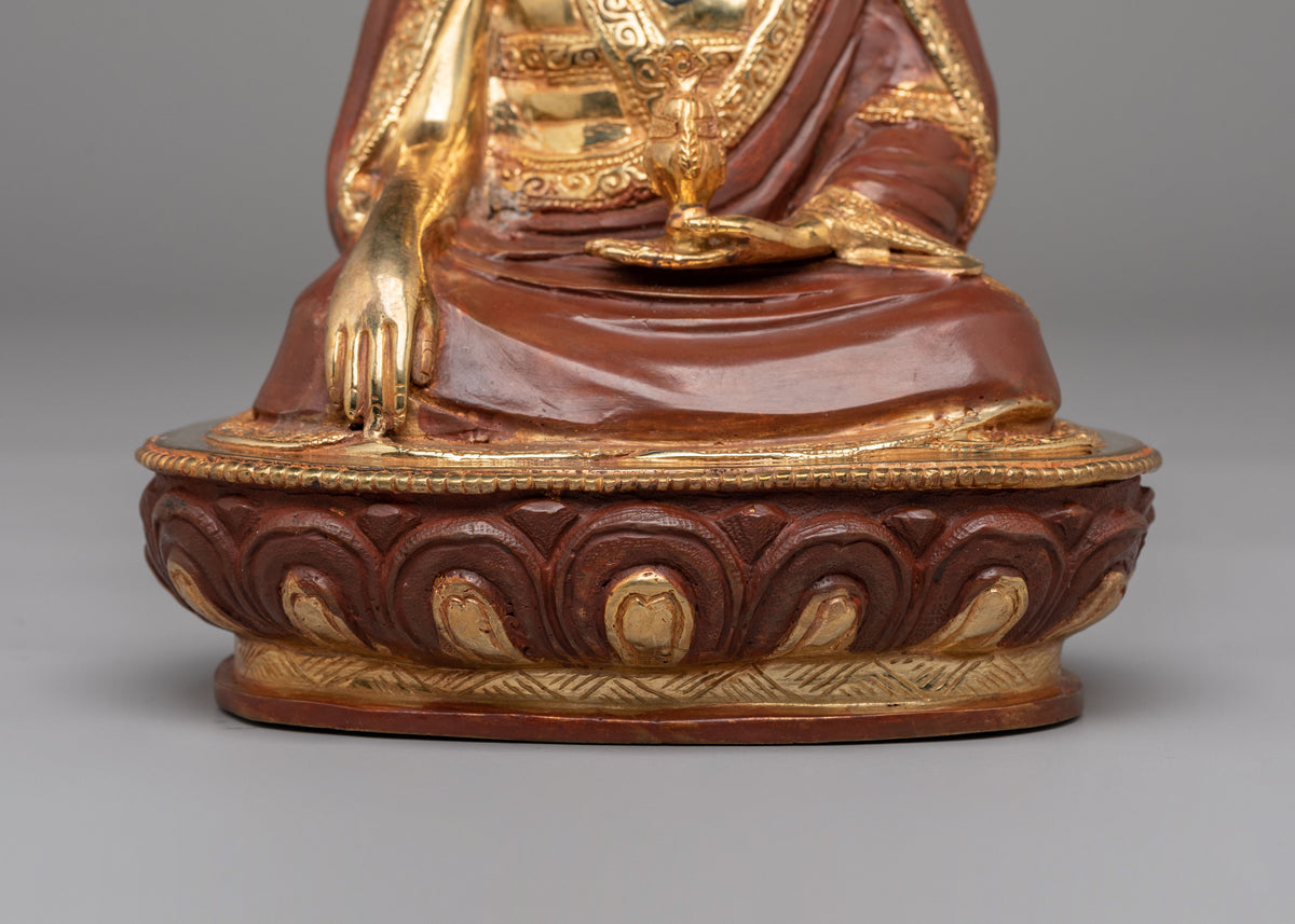 Tibetan Sacred Guru Shapdum Statue | Handcrafted Copper Art