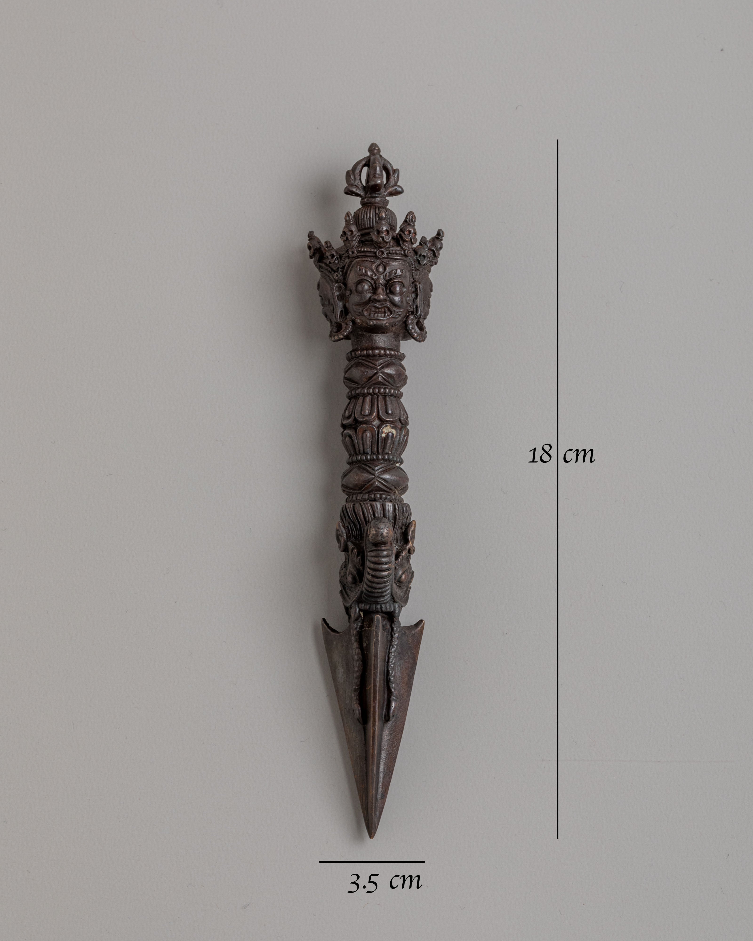 Traditional Three Sided Ritual Dagger | Handcrafted Tibetan Spiritual Art